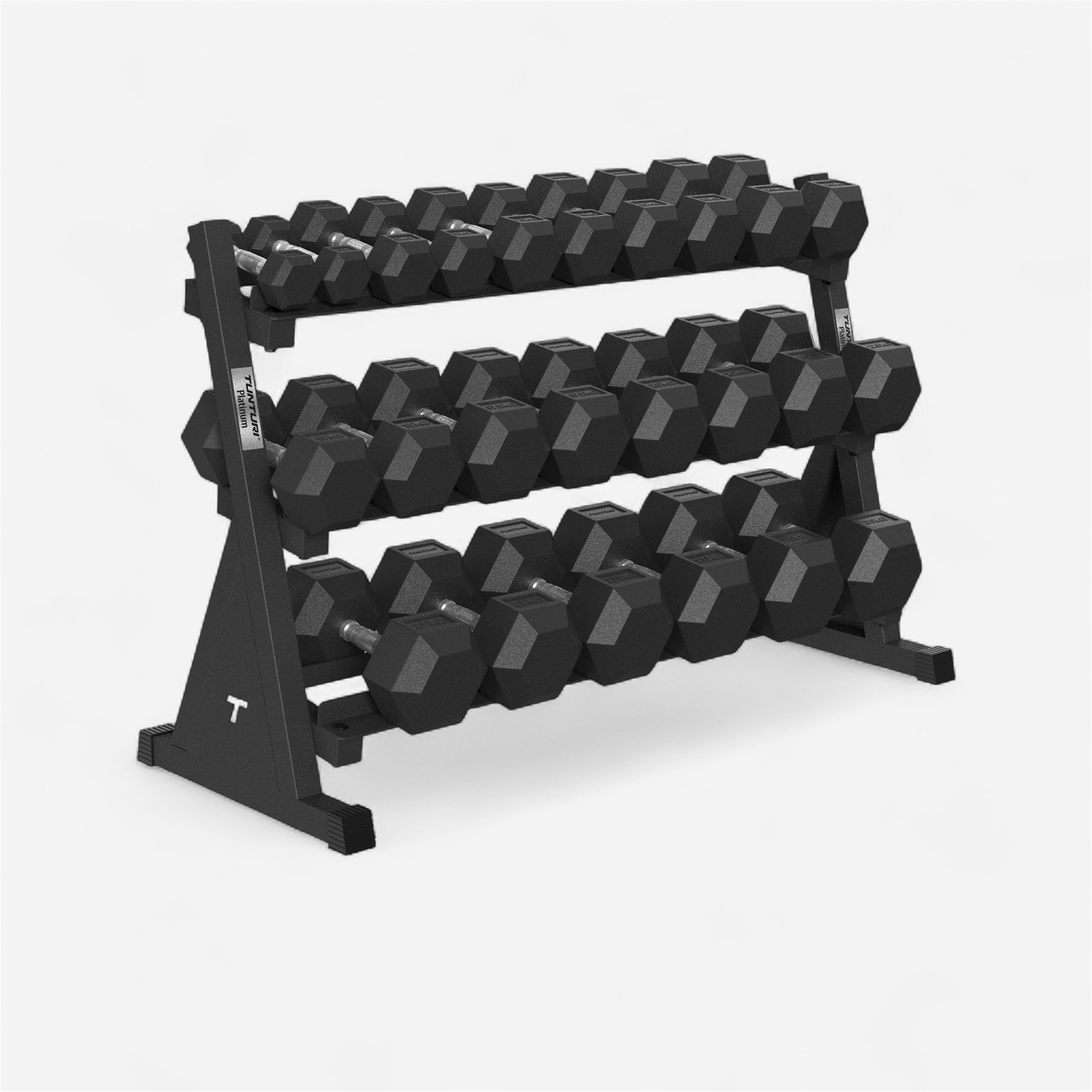 Set haltères musculation 2,5-20 kg + rack - tunturi - Barres, poids, disques, wall, etc... - TUNTURI- Clubs - Entreprises - Collectivités - Associations