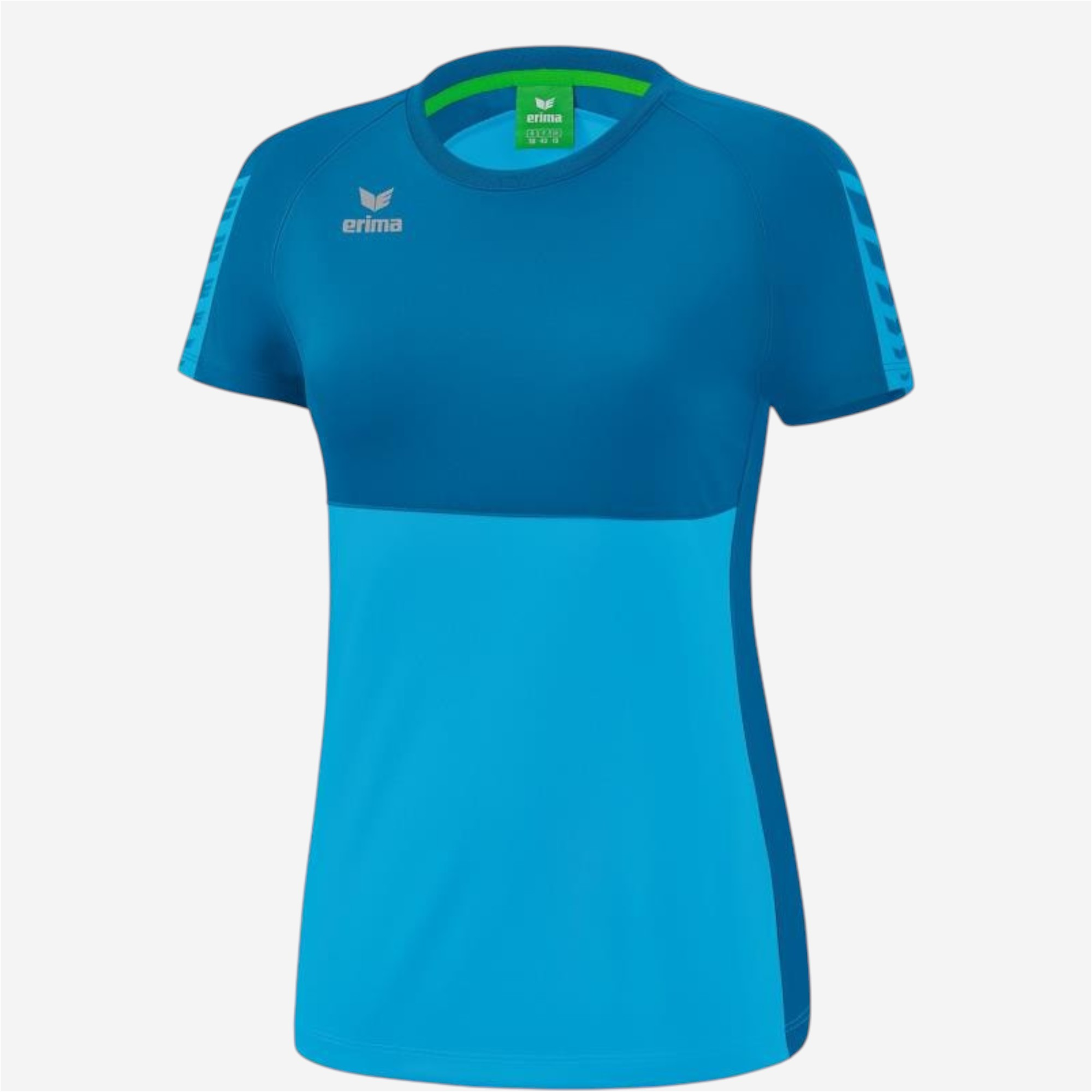 Maillot manches courtes erima femme - bleu/bleu clair - Sports Collectifs - Handball - ERIMA-Decathlon PRO - Clubs - Entreprises - Collectivités -