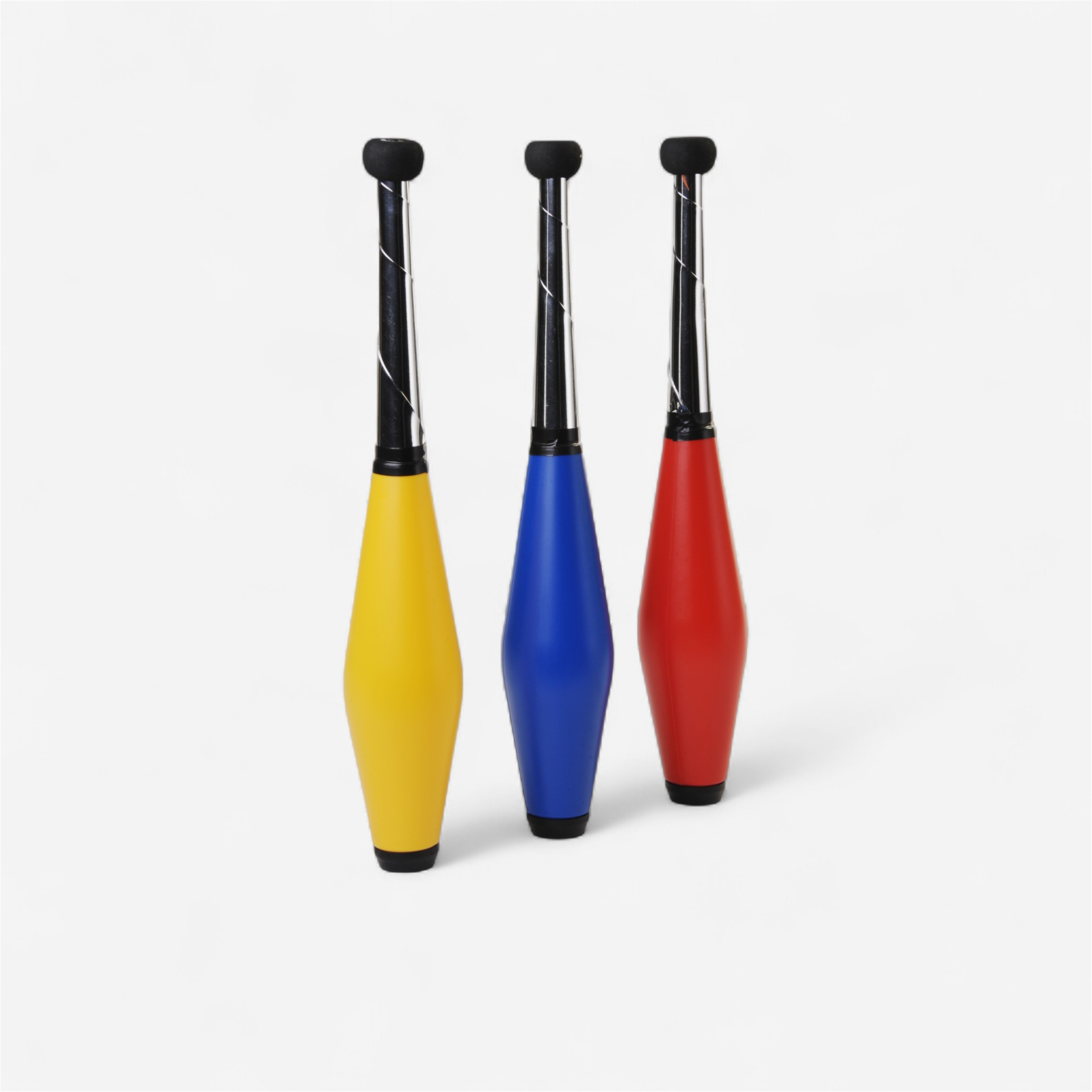 Massues de jonglage rayées (lot de 3) - La Boutique du Cirque