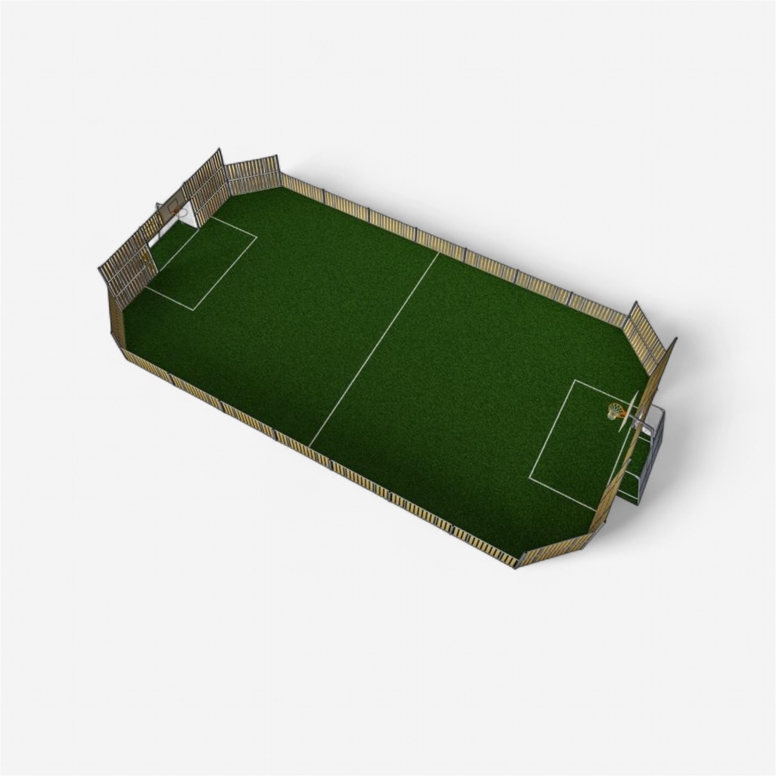 Multisport arena 12x24m acier/composite - Kompan