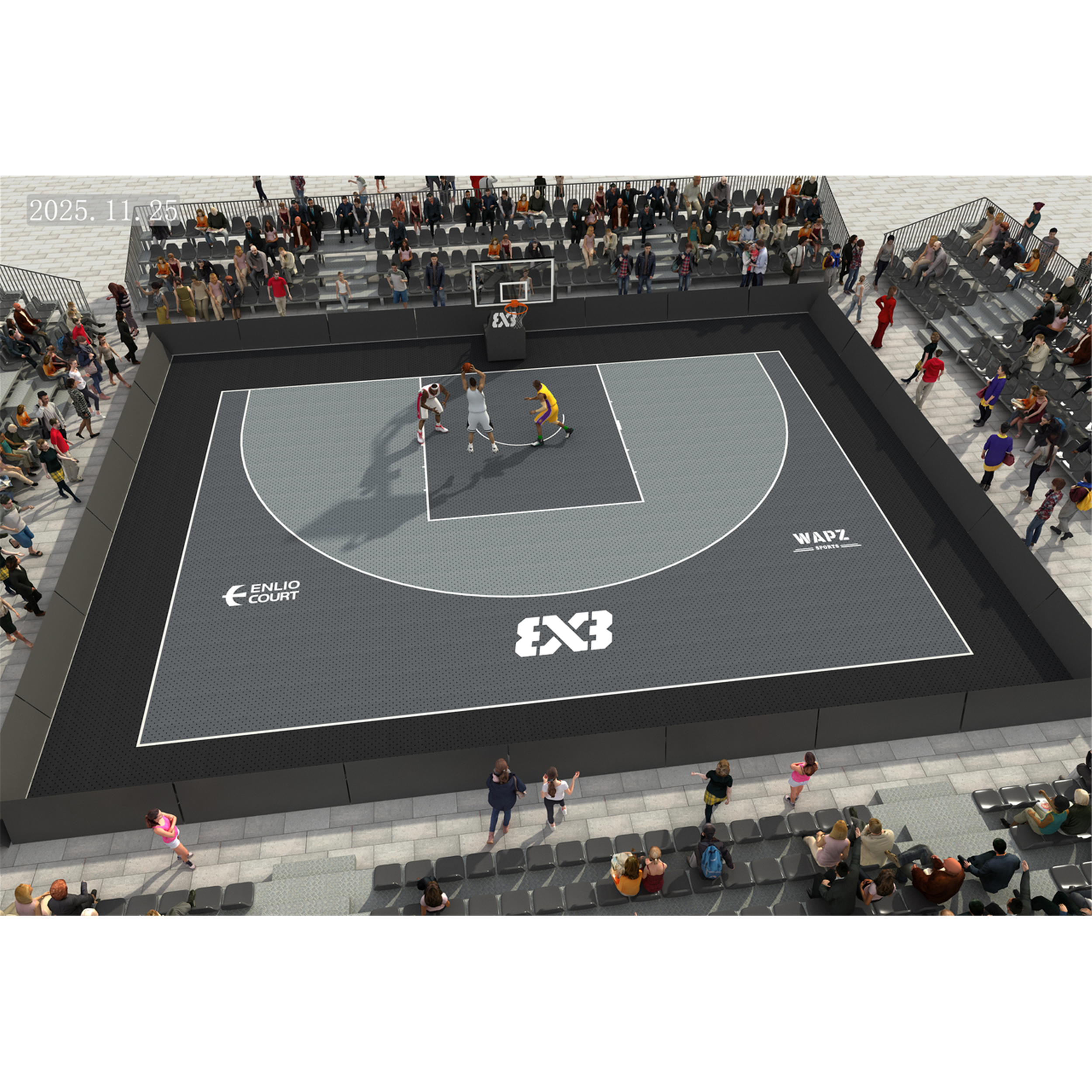 Terrain officiel des compétitions fiba 3x3 - enlio ses elite - NO SIZE - Equipement Multisports - Equipement sportif extérieur-Decathlon PRO - Clubs -