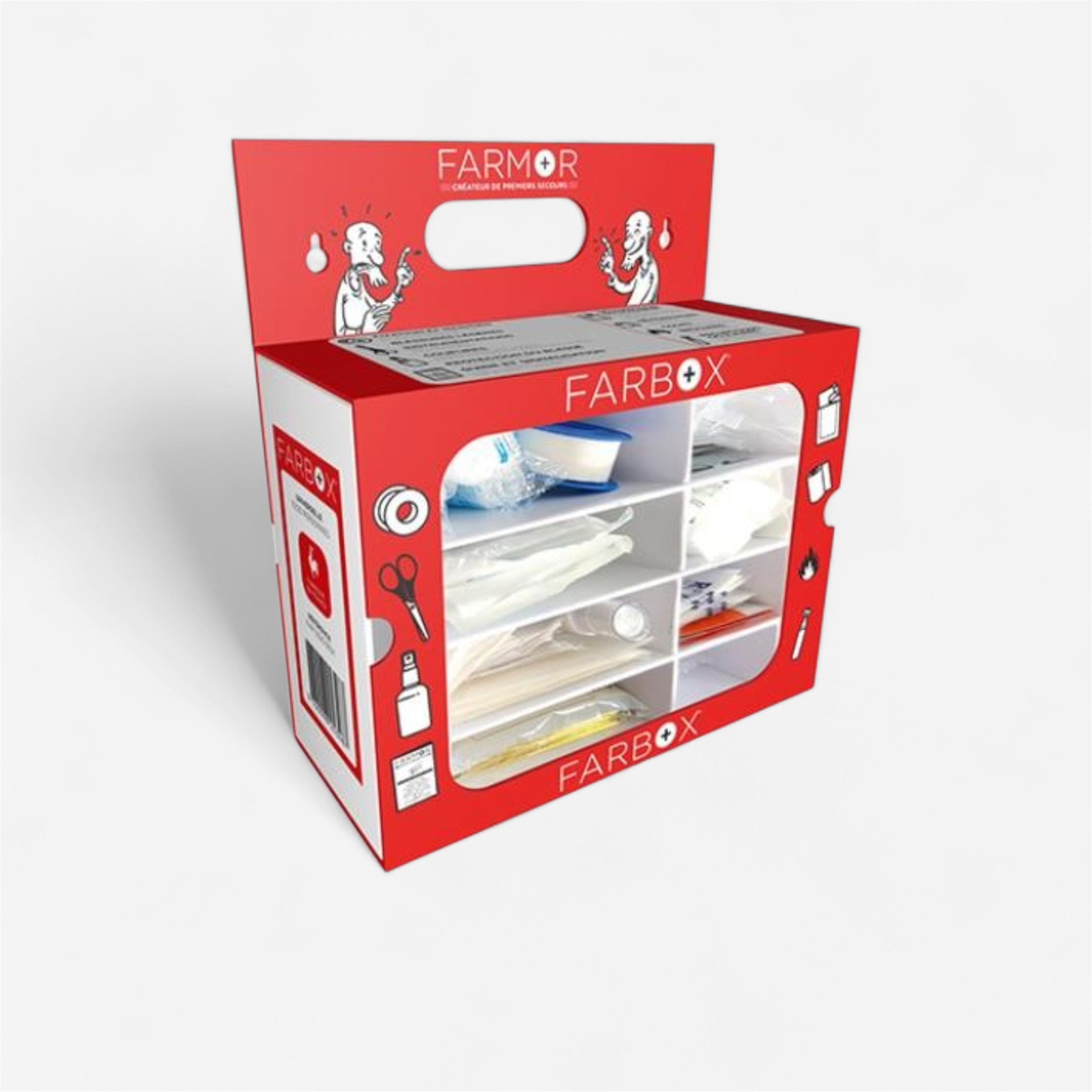 Trousse de secours santé farmor - ensemble secours universel farbox 10/20 pers - Mobilité urbaine et outdoor - Camping et randonnée - FARMOR-Decathlon