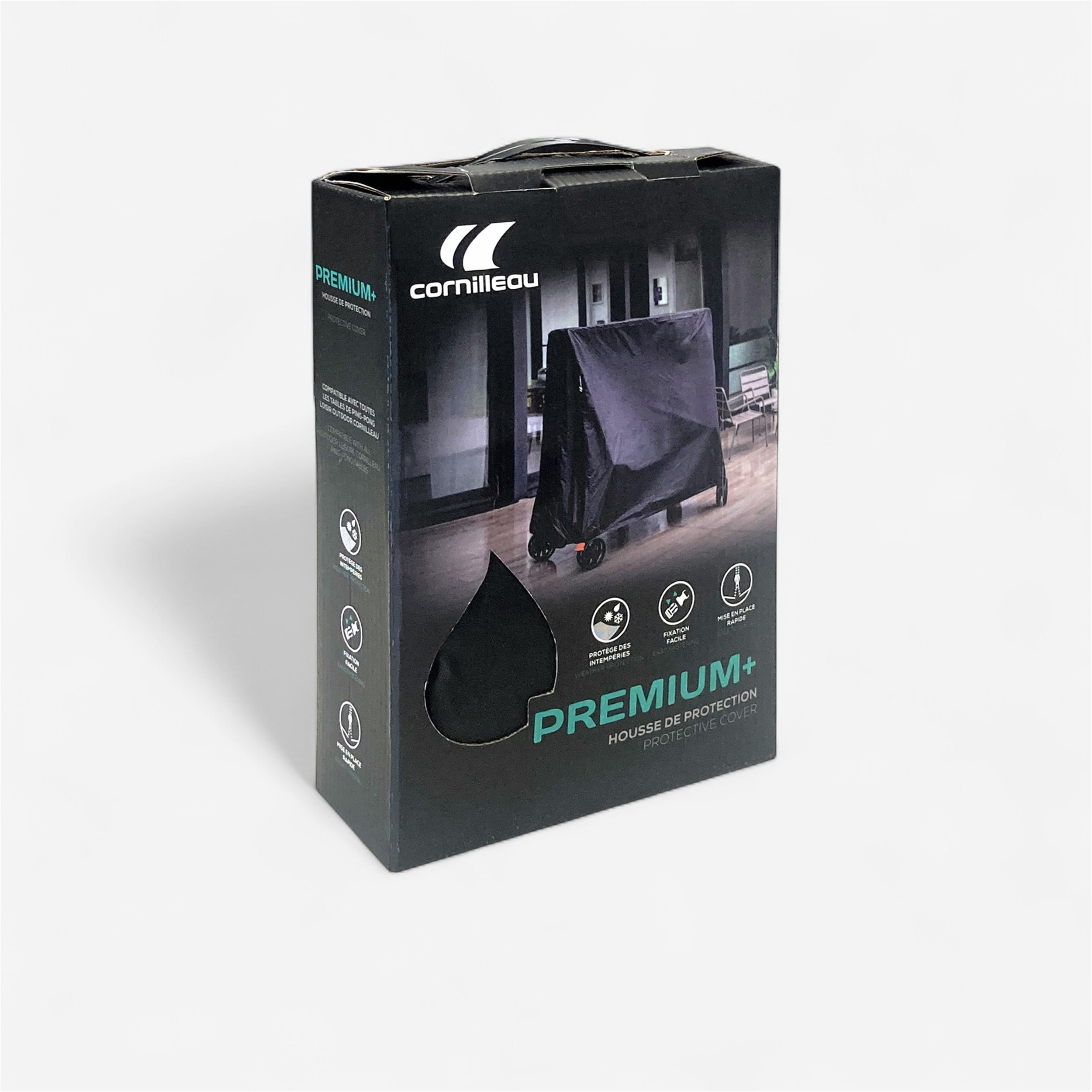 Housse table tdt sport gris cornilleau - Tennis de table - Cornilleau- Clubs - Entreprises - Collectivités - Associations