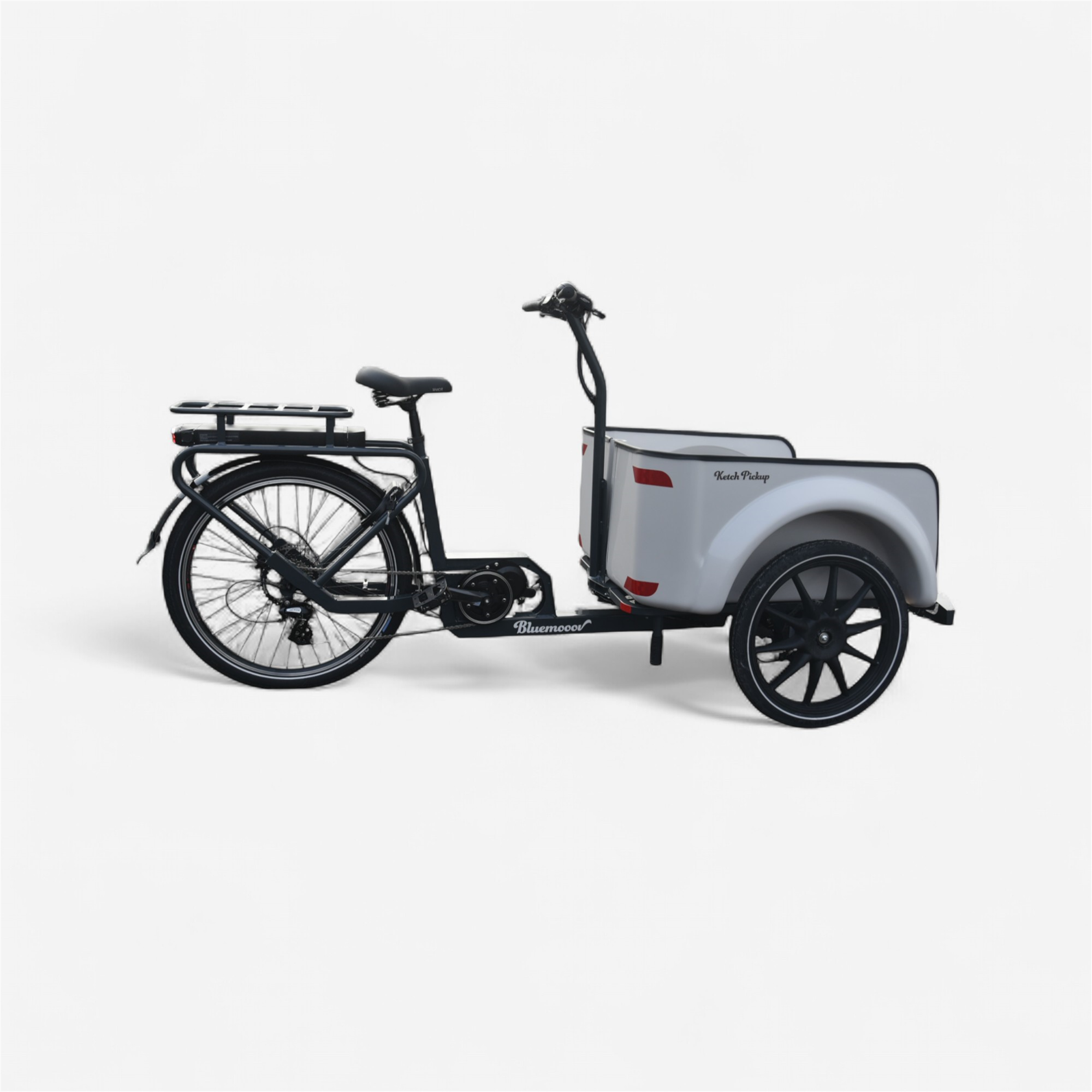 Vélo cargo Bluemoov Ketch Pickup Elec 135 noir pour les clubs et
