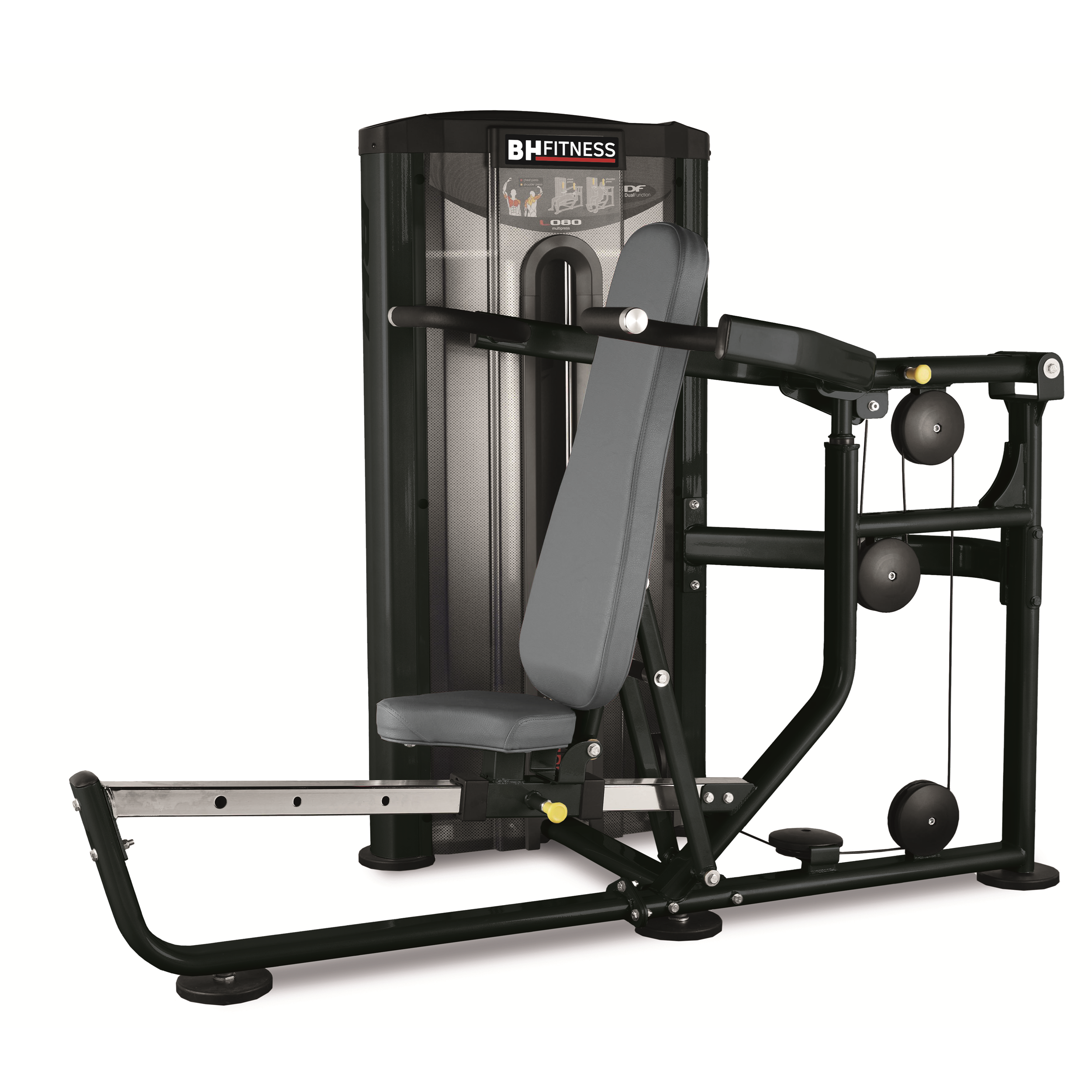 Machine double fonction pectoraux / épaules - bh fitness l080 noir - Appareils de Musculation - BH FITNESS- Clubs - Entreprises - Collectivités - Associations