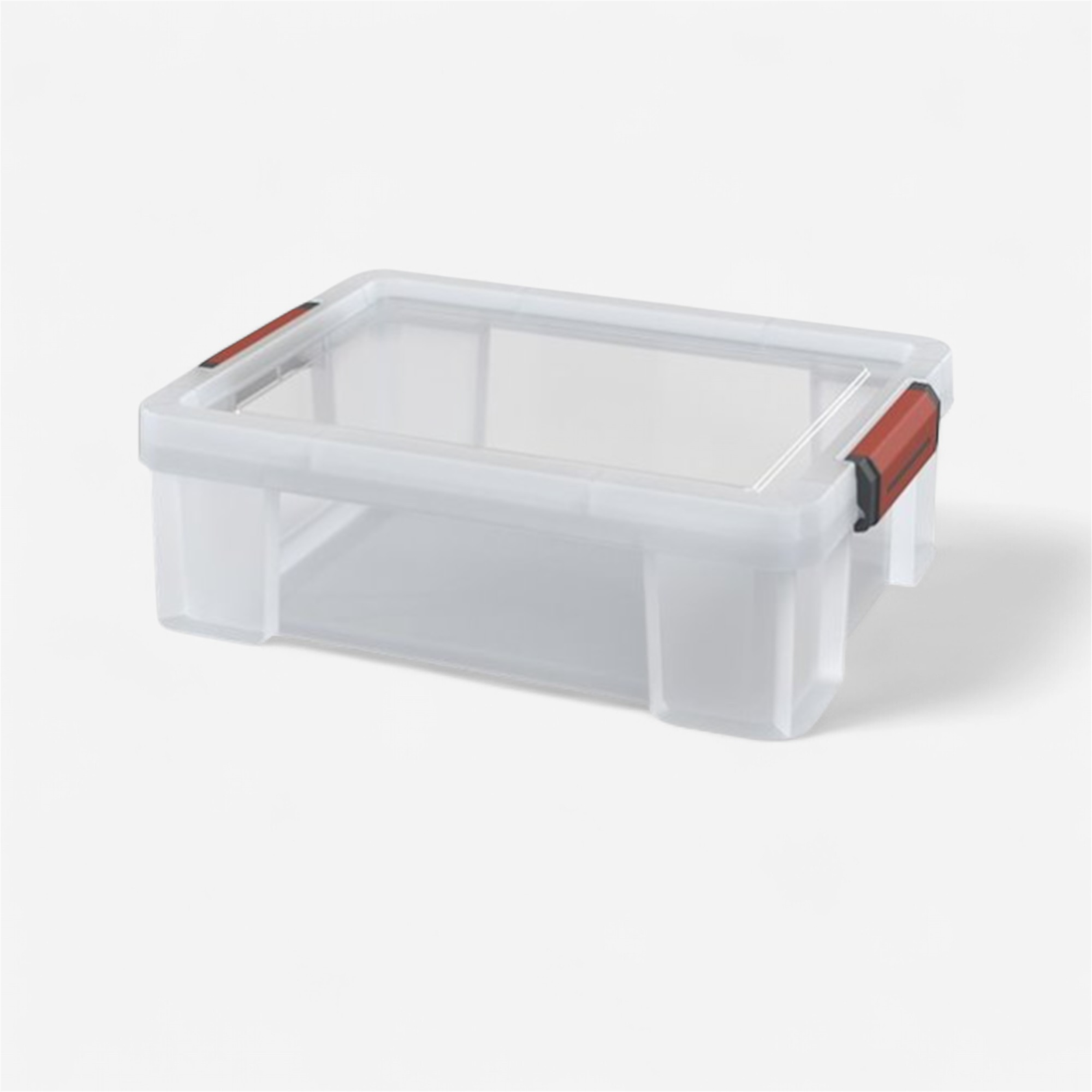 Boîte De Rangement Haute 25 Litres Avec Couvercle - Clips Noirs