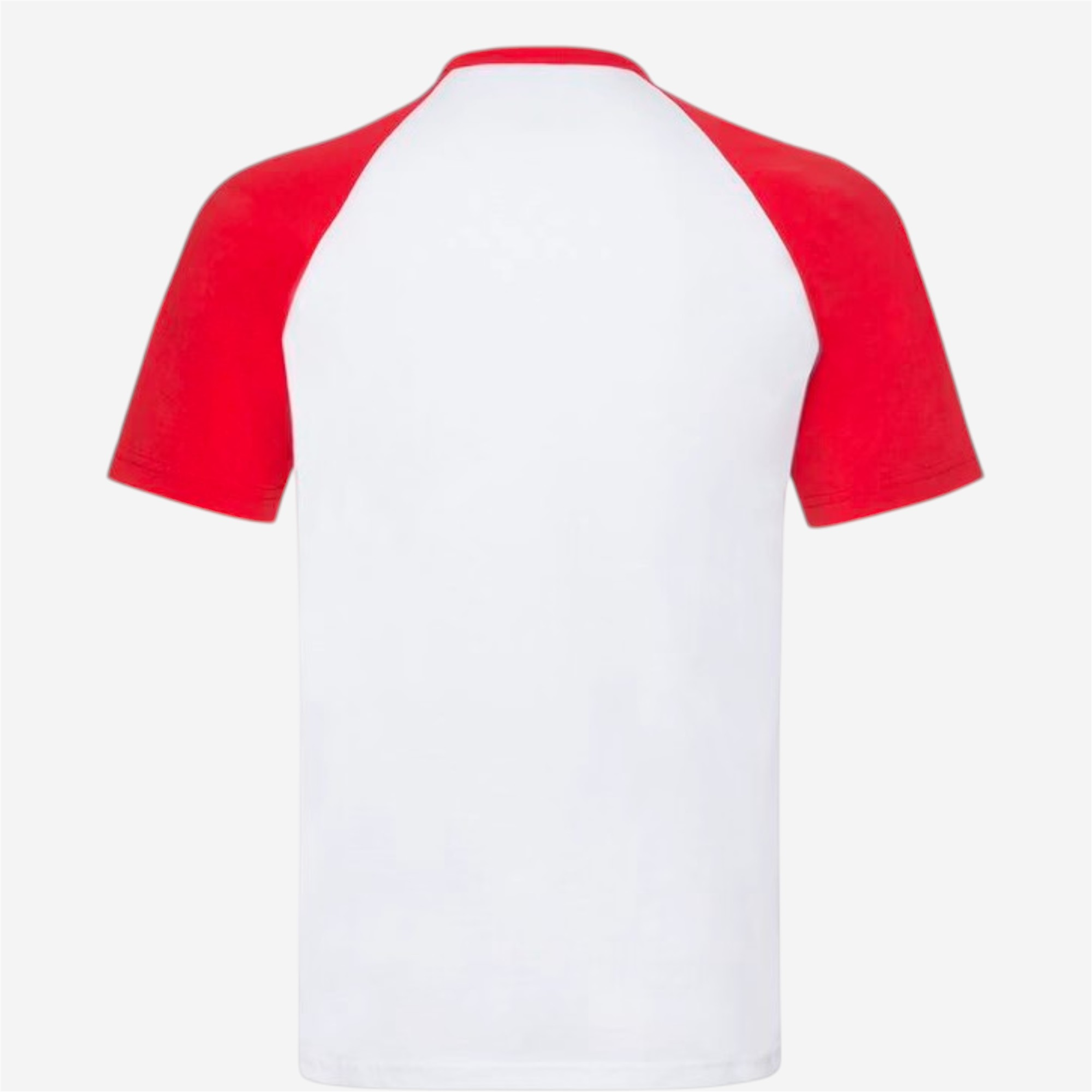 Tee-shirt mixte bicolore blanc/ rouge - HAUTS - Fruit of the loom- Clubs - Entreprises - Collectivités - Associations
