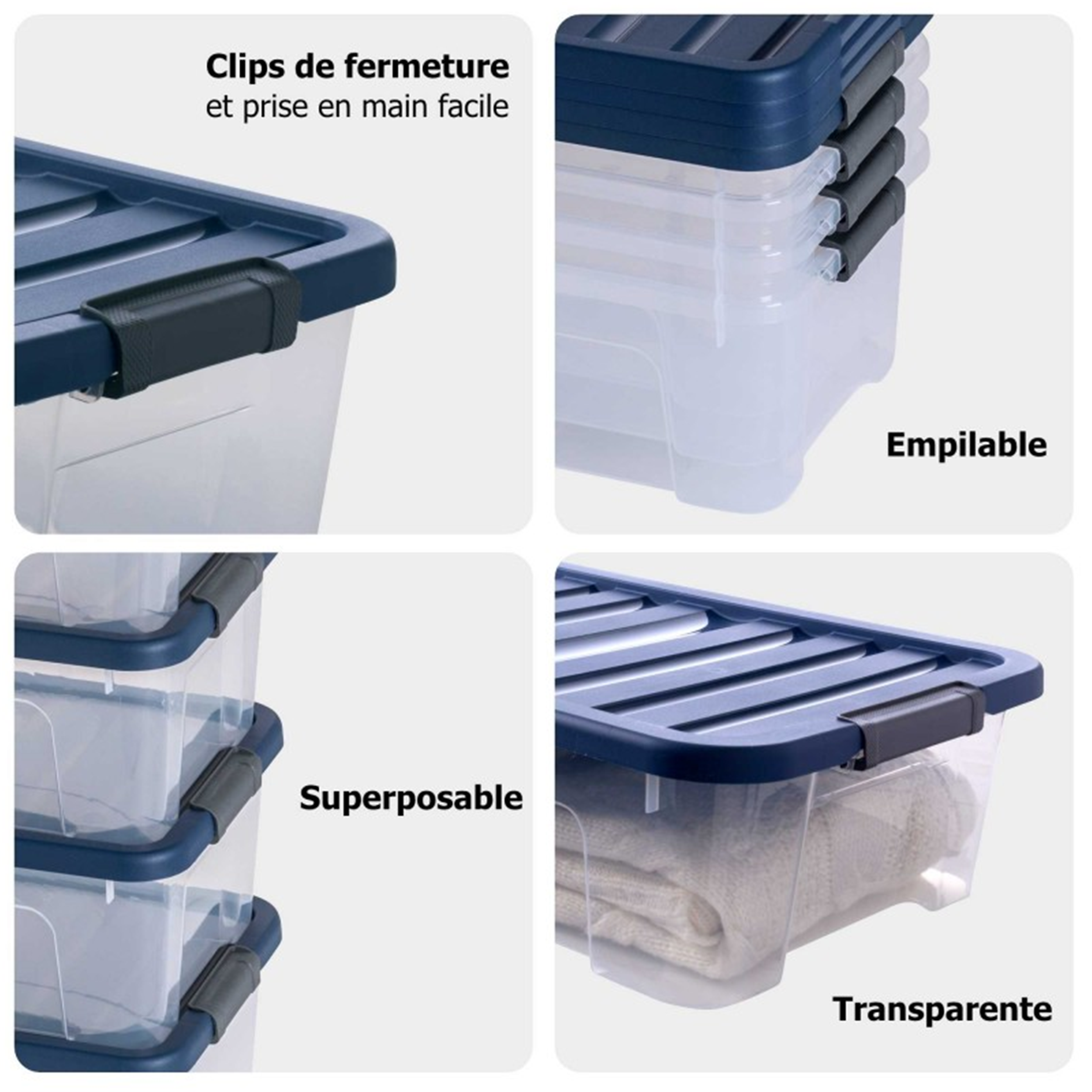 Bac de rangement wave box xl -110l - Rangement matériel - Sundis- Clubs - Entreprises - Collectivités - Associations