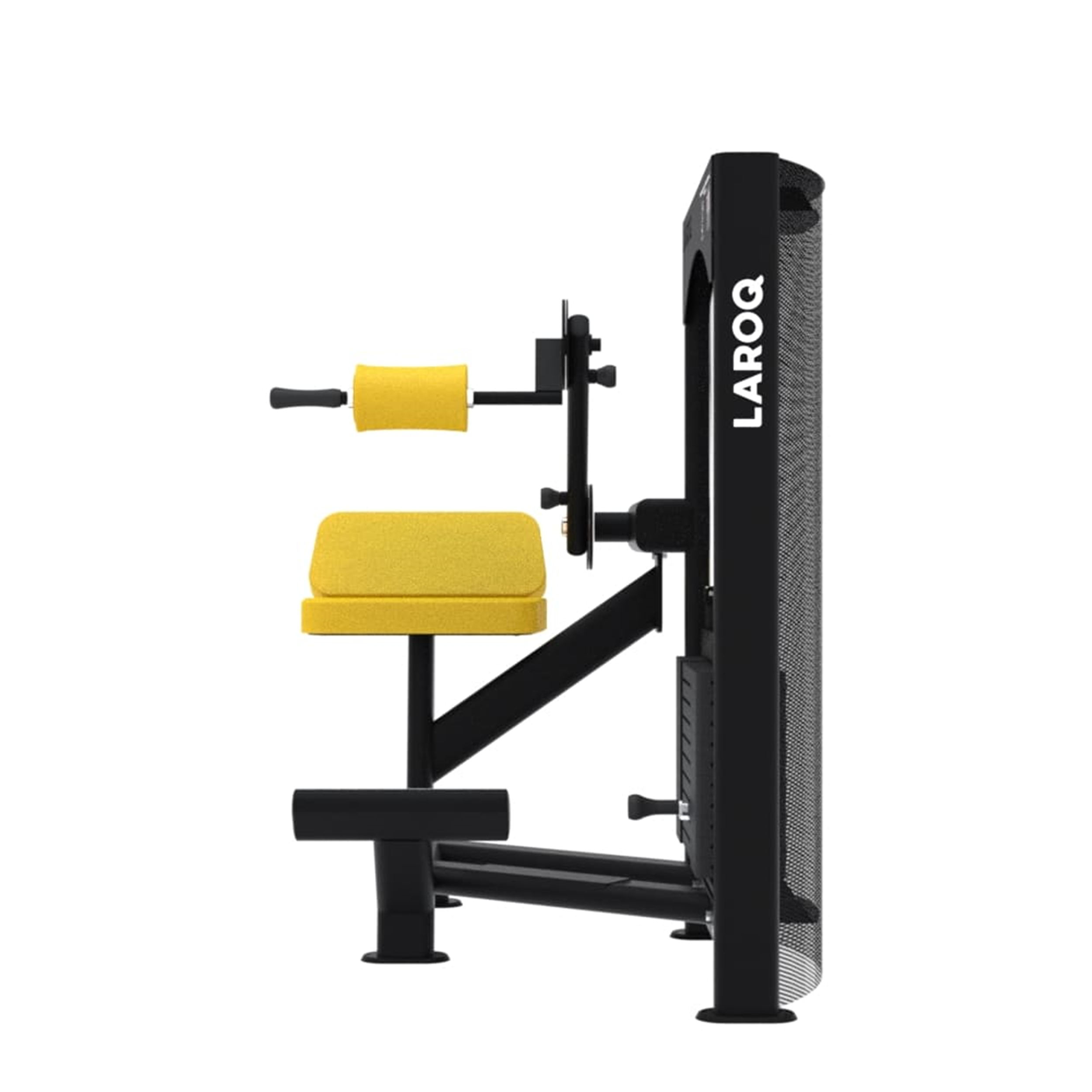 Machine abdominaux avec charge de 80kg - laroq nc39 jaune - Appareils de Musculation - LAROQ- Clubs - Entreprises - Collectivités - Associations