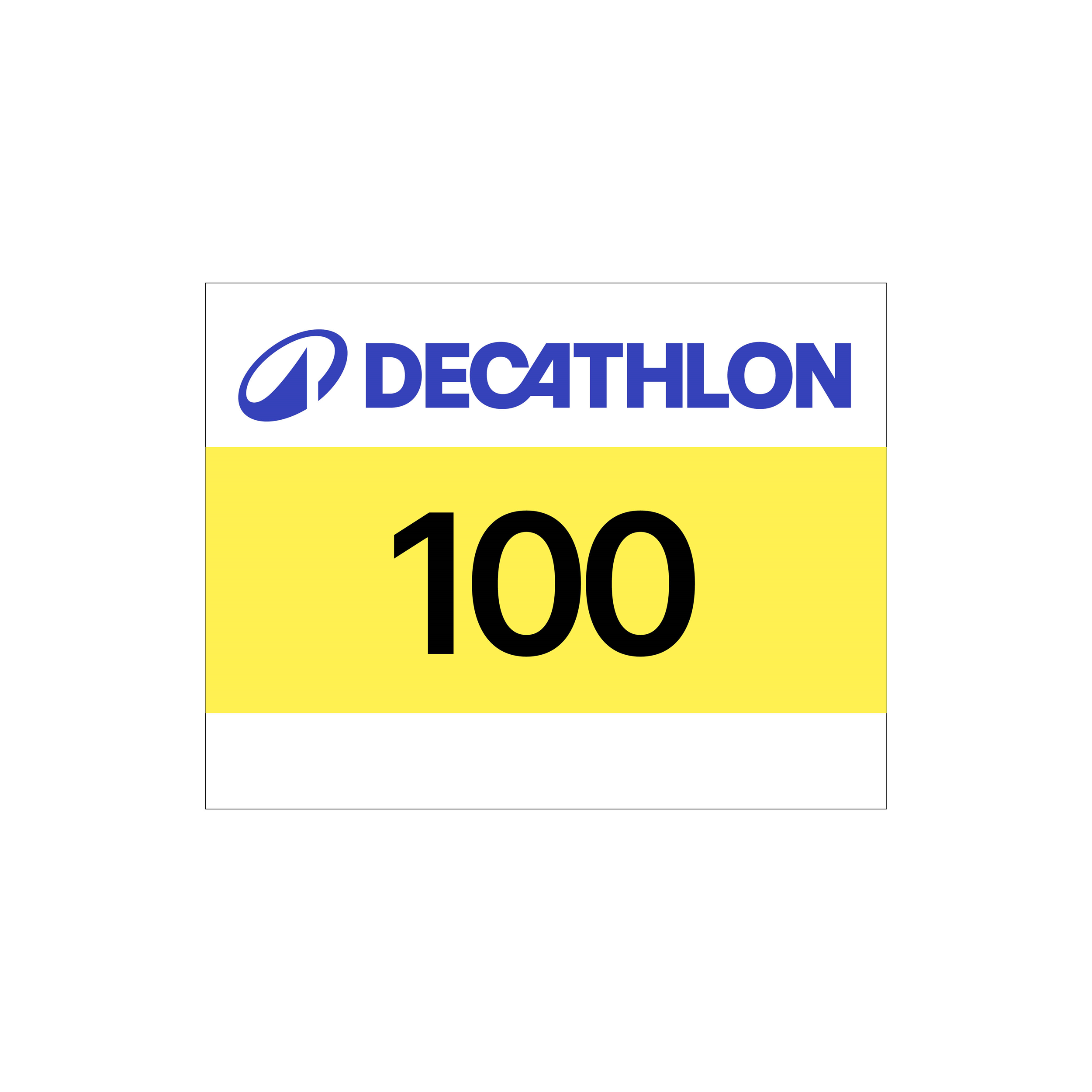 Dossards course à pied decathlon jaune 1-100 - Evenementiel - Decathlon- Clubs - Entreprises - Collectivités - Associations