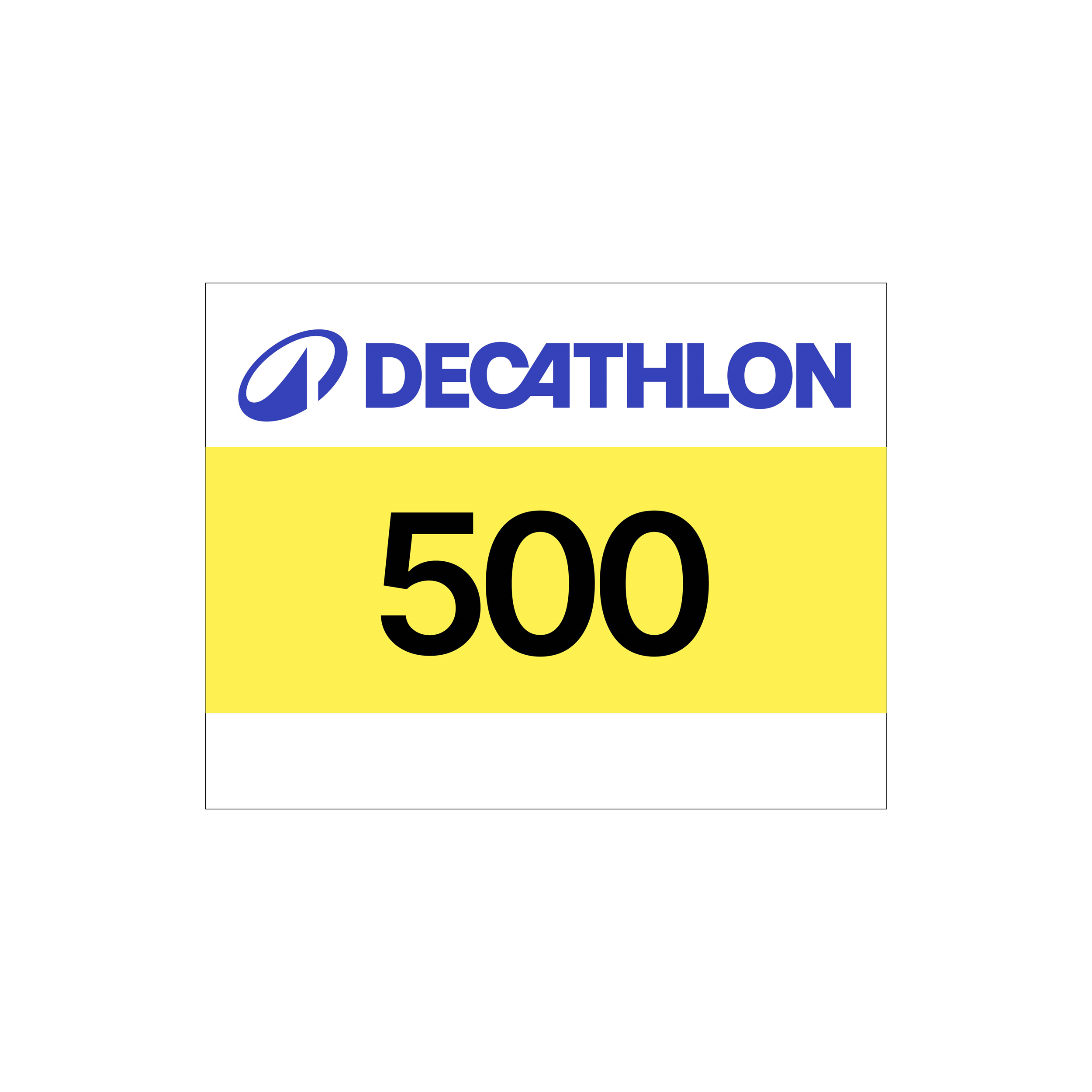 Dossards course à pied decathlon jaune 1-500 - Evenementiel - Decathlon- Clubs - Entreprises - Collectivités - Associations
