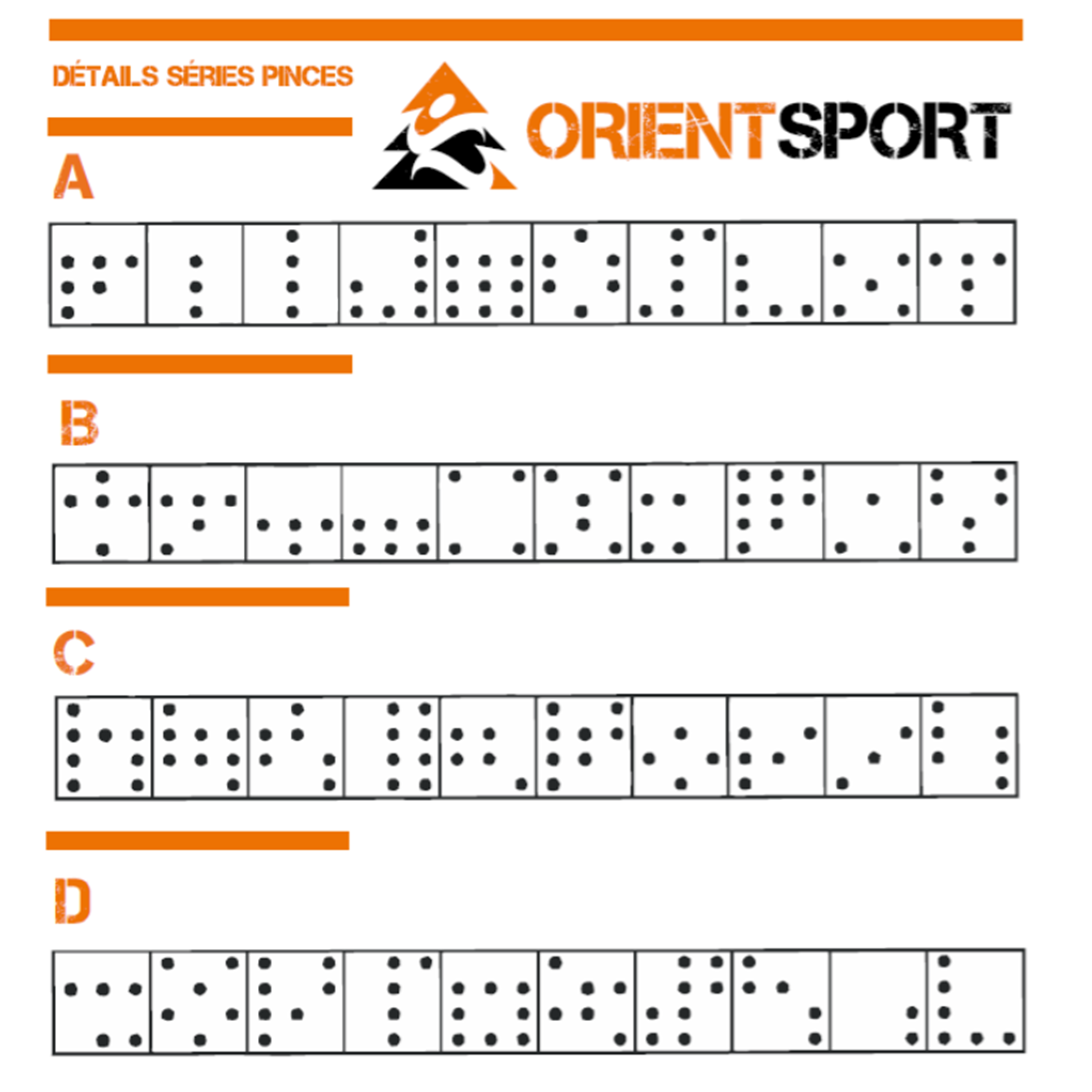 10 balises course orientation plastique avec pinces serie b - Course d'orientation - Orientsport- Clubs - Entreprises - Collectivités - Associations