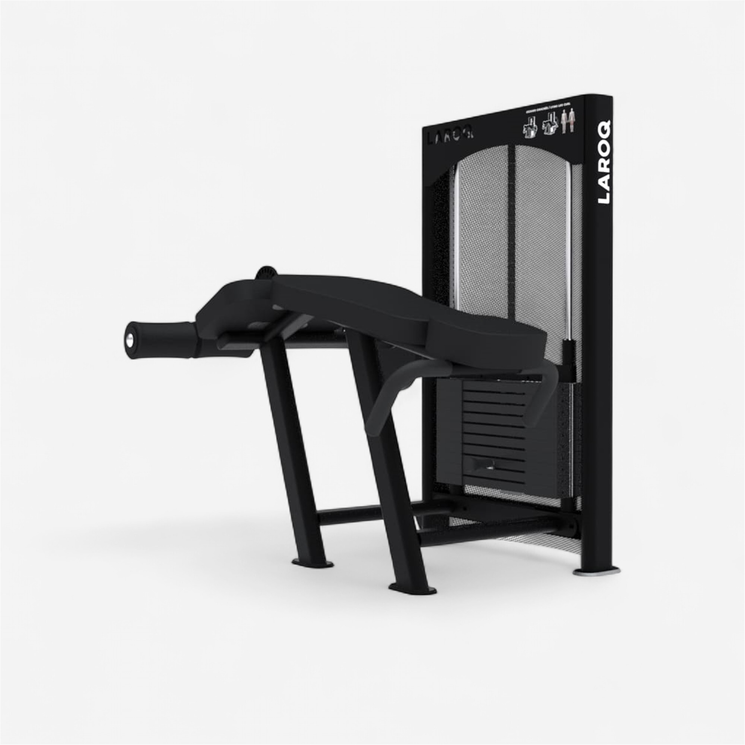 Machine ischios couché charge 60 kg - laroq nc33 noir - Appareils de Musculation - LAROQ- Clubs - Entreprises - Collectivités - Associations