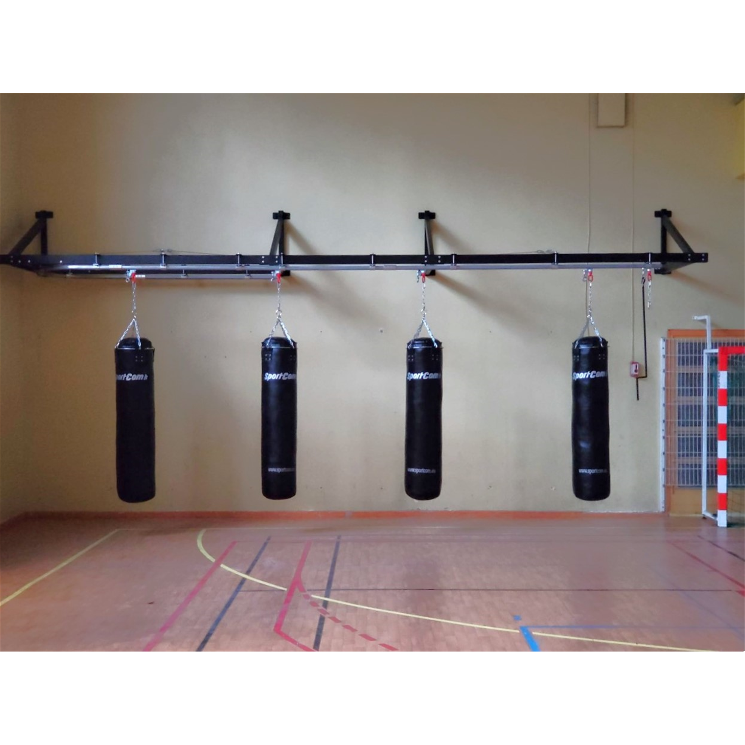 Rail coulissant pour 4 sacs de frappe 10 mètres - Boxe - SPORTCOM- Clubs - Entreprises - Collectivités - Associations