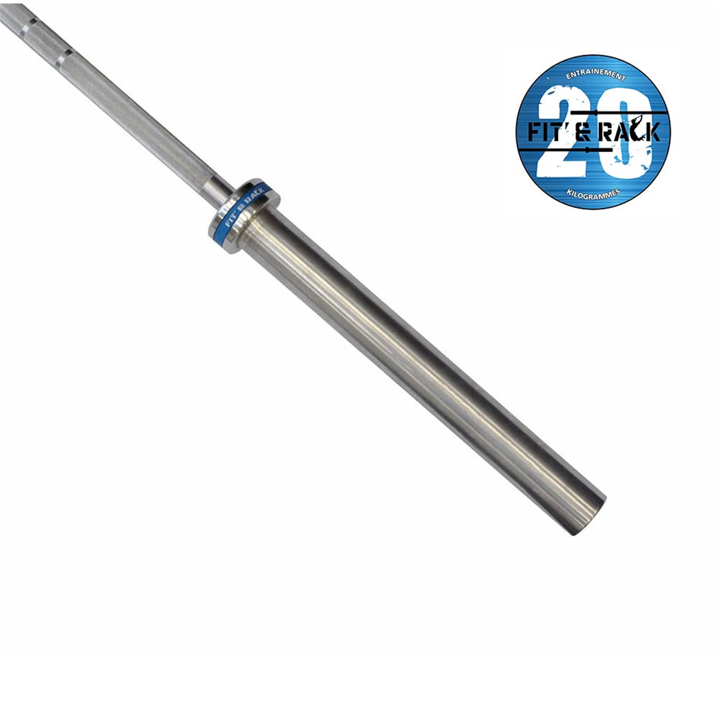 Barre droite olympique 220 cm pour entraînement en home-gym en chrome dur