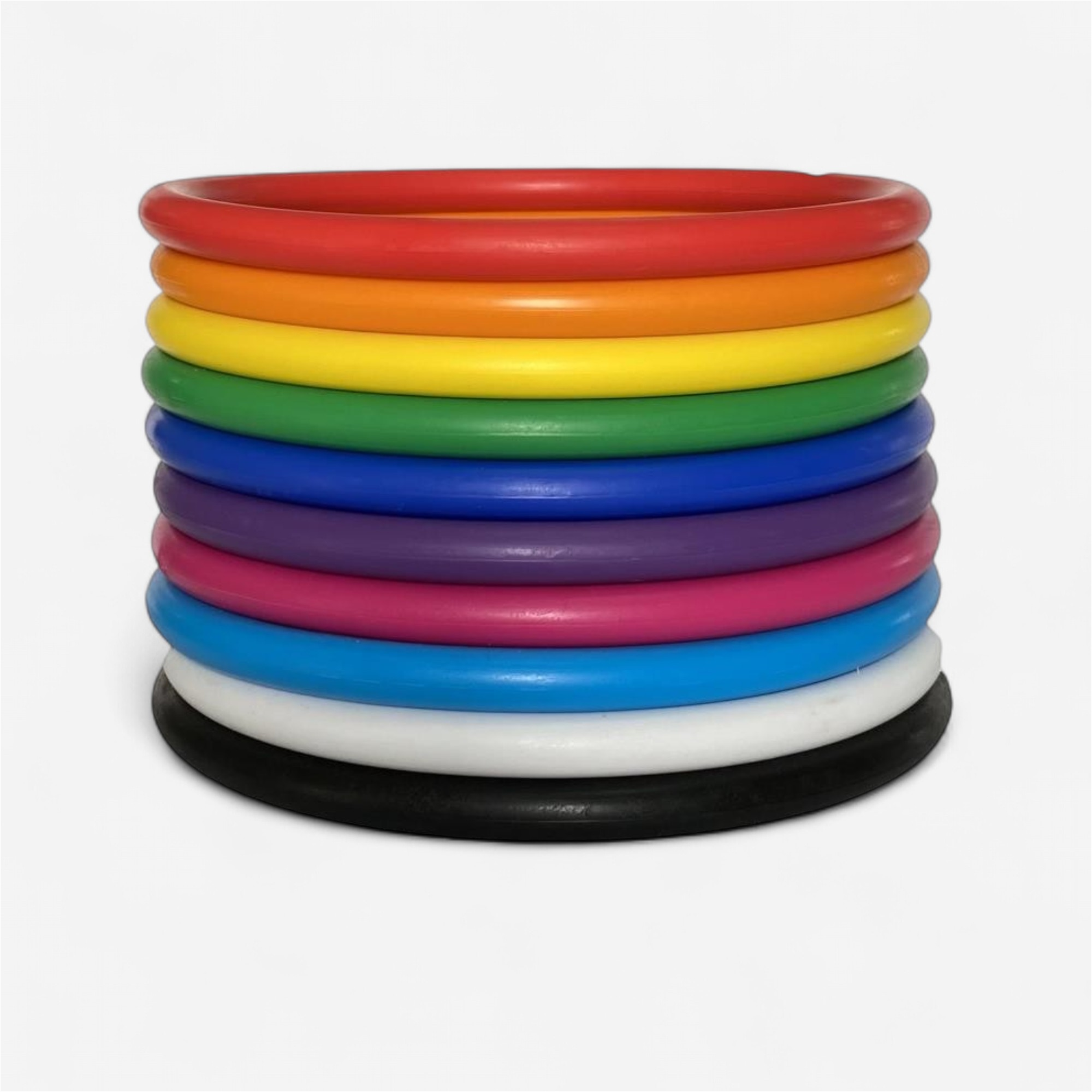 Ensemble D'anneaux De Vitesse KIMISS – 10 Anneaux Colorés + 10 Boucles, Diamètre 28 Cm, Plastique, Pour Enfants