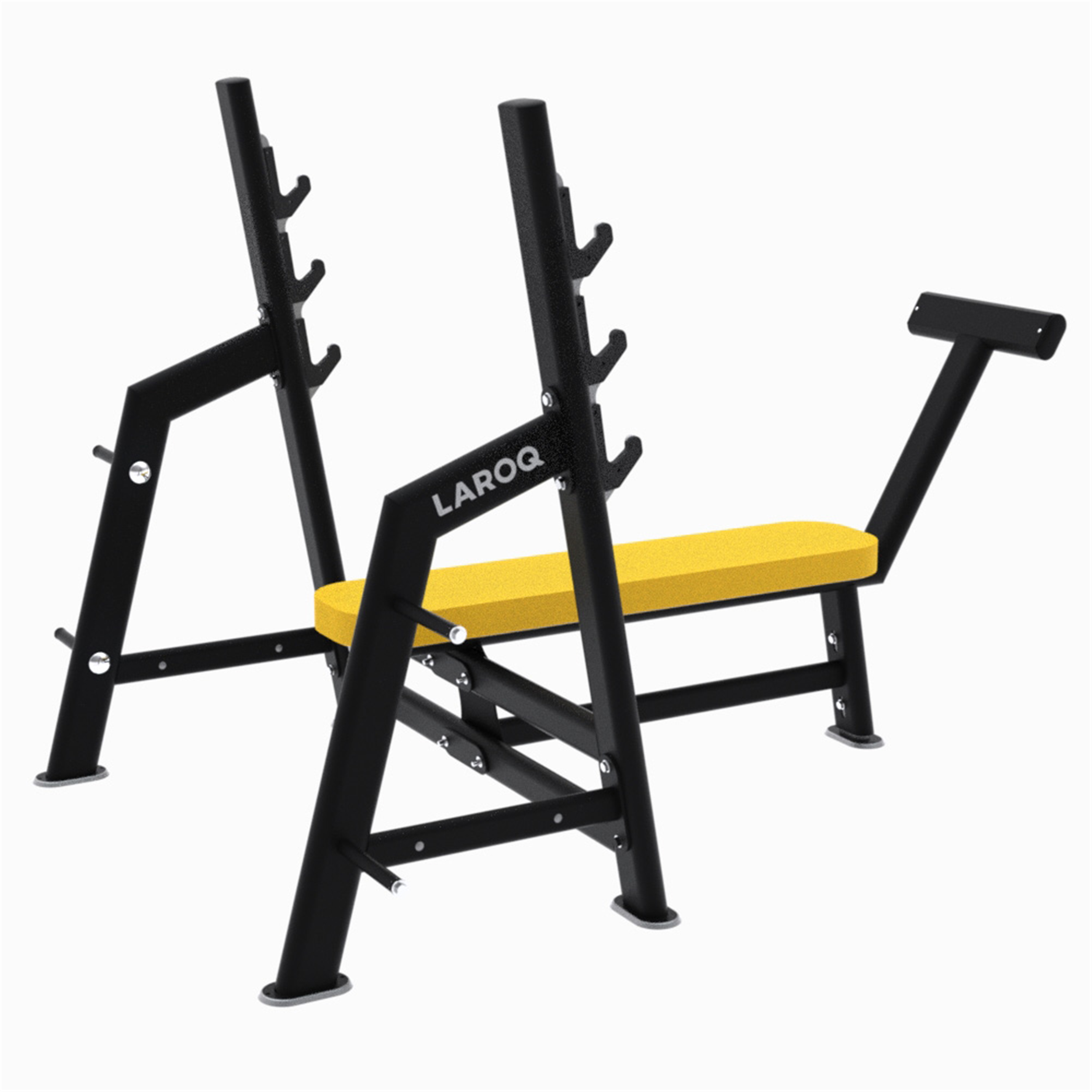 Banc de musculation développé couché jaune - Appareils de Musculation - LAROQ- Clubs - Entreprises - Collectivités - Associations