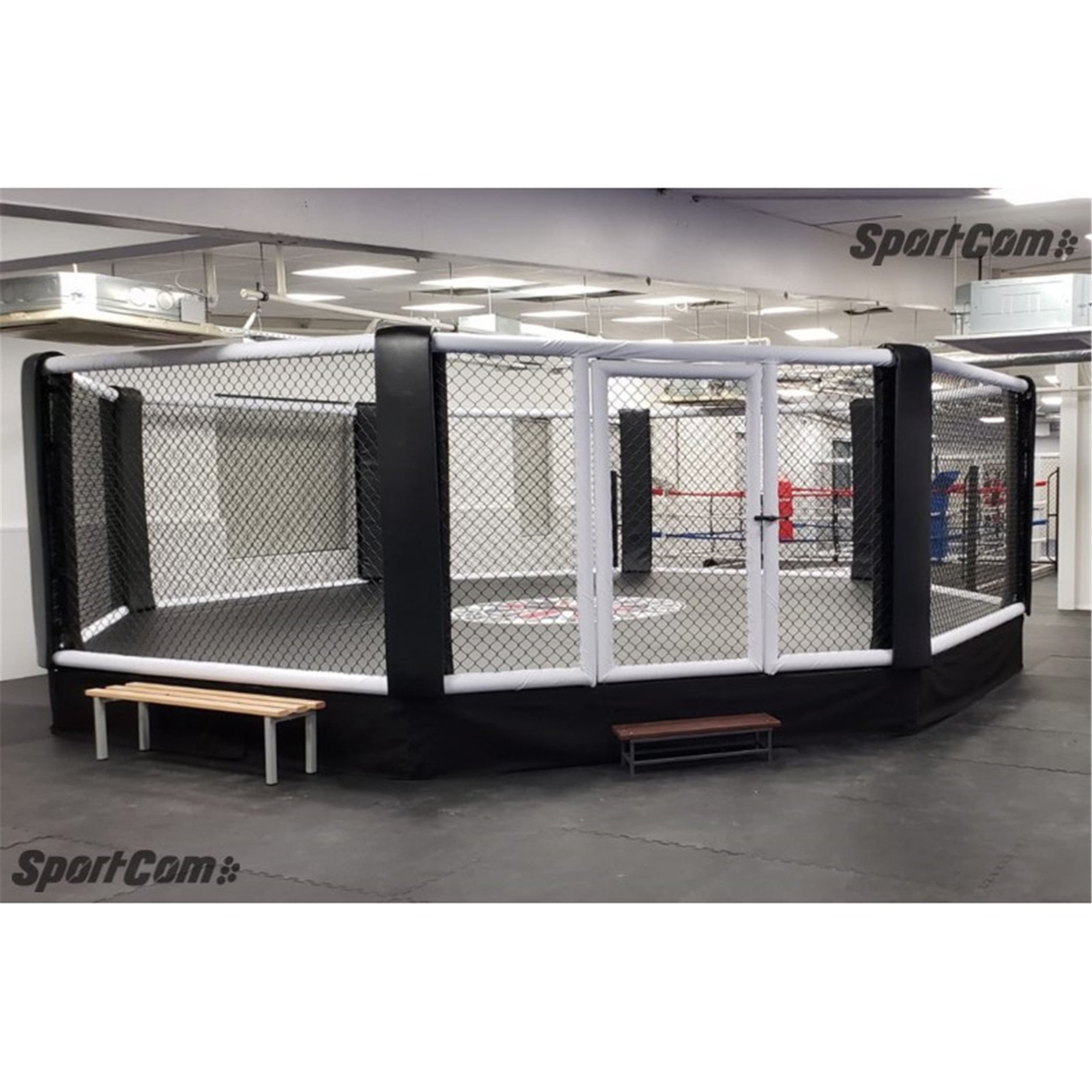 Cage de mma sur podium 40cm 6m - MMA - SPORTCOM- Clubs - Entreprises - Collectivités - Associations