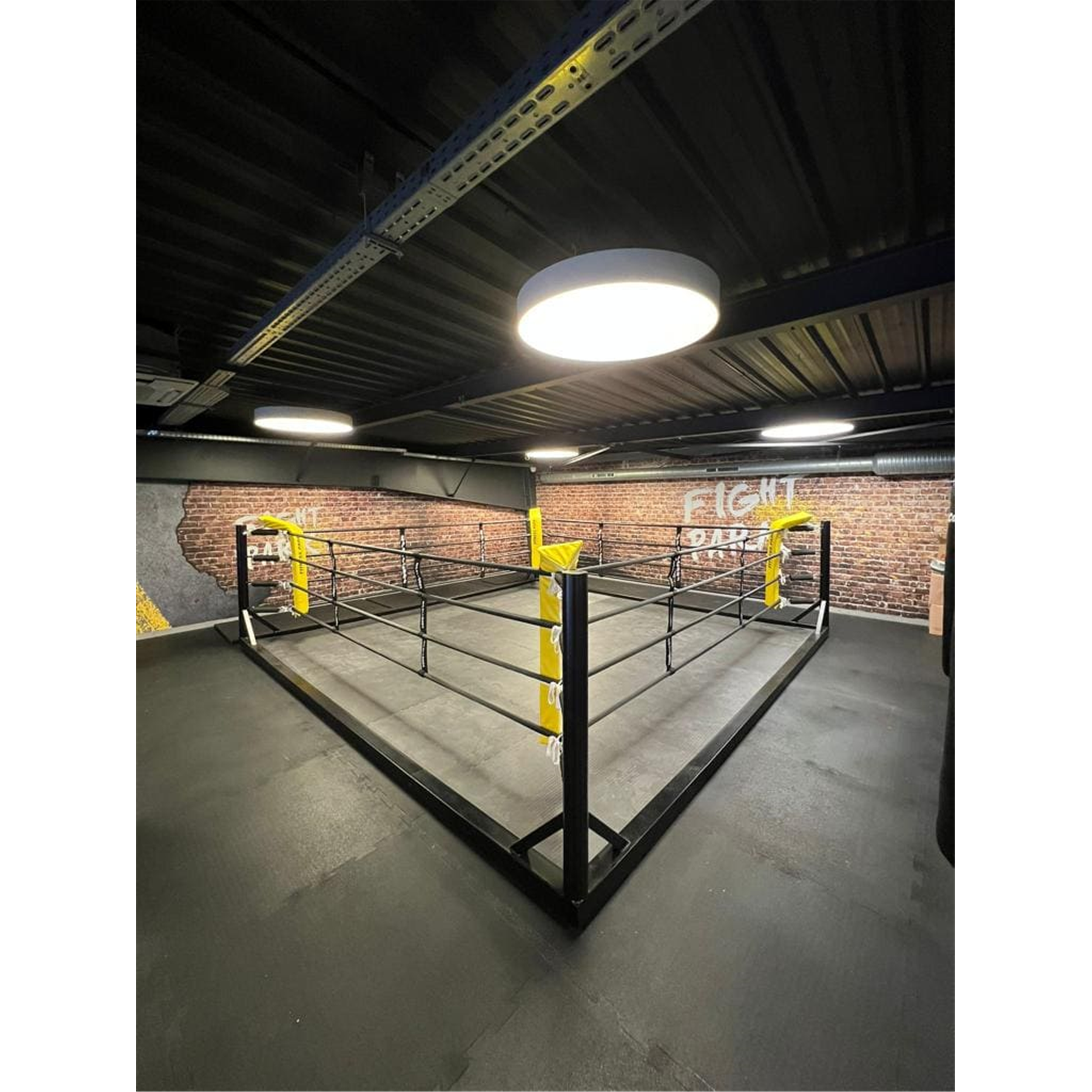 Ring de boxe mobile au sol 5m ext, 4m int autoporté - SPORTCOM