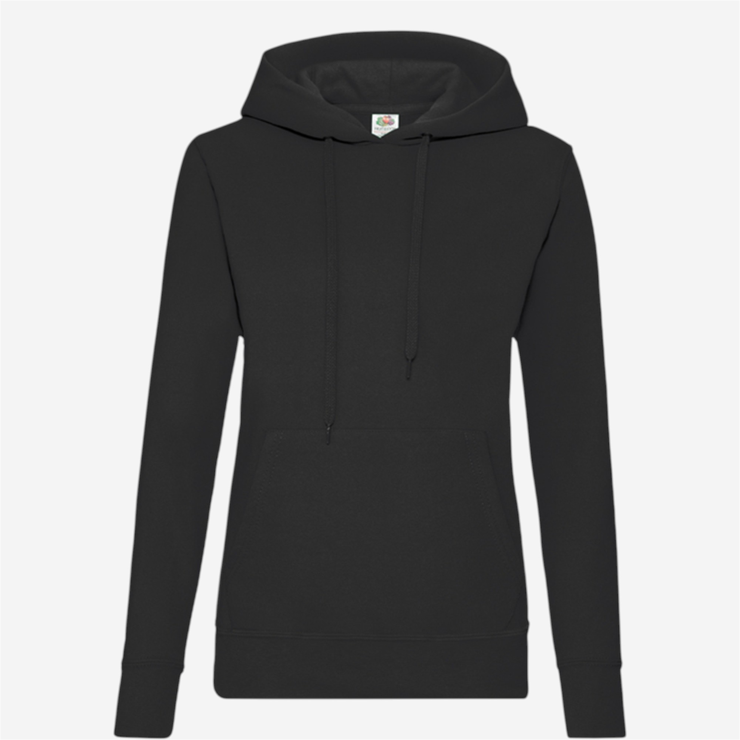 Sweat zippée à capuche en molleton femme noir