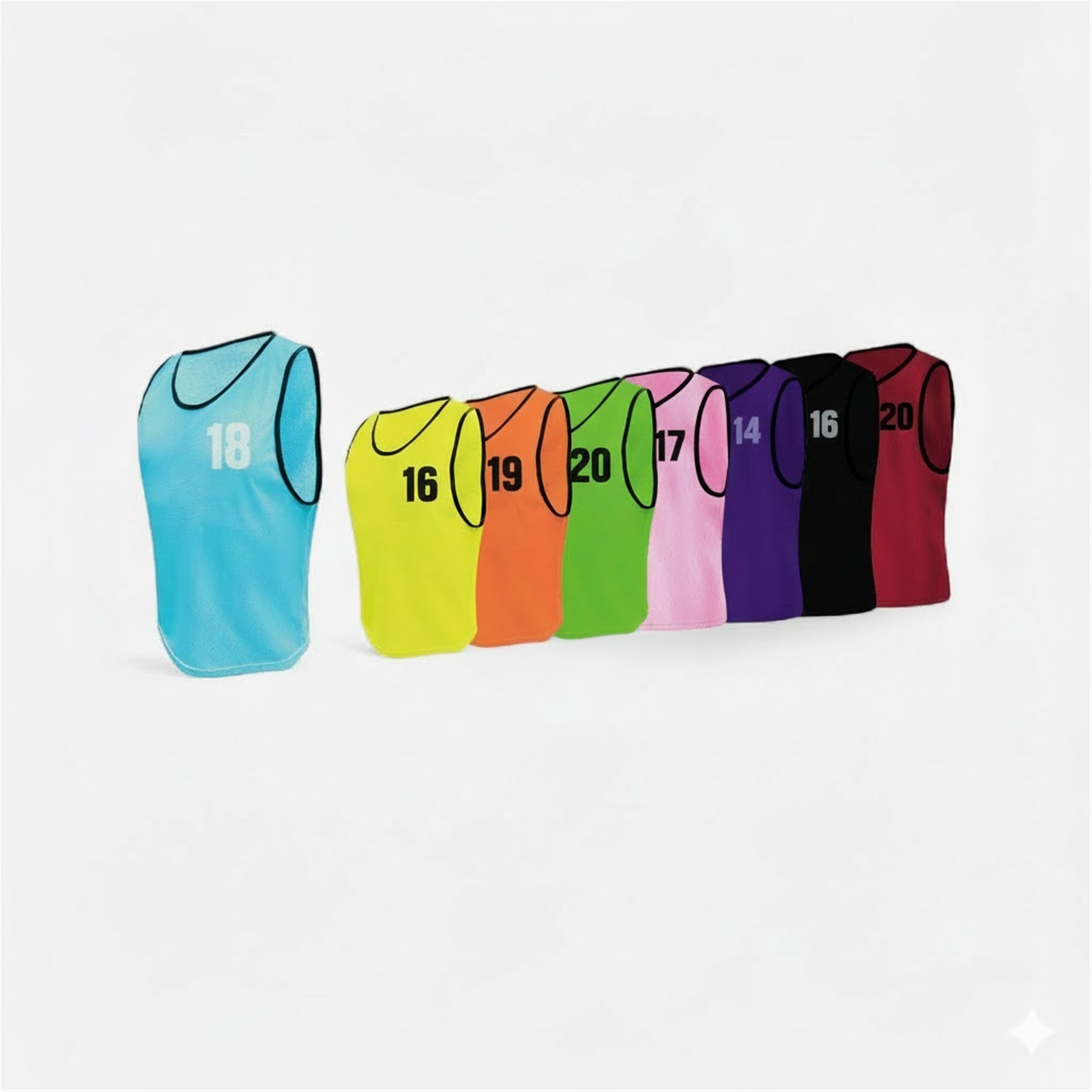 Chasubles numérotées adulte 16 à 20 bleu - TREMBLAY