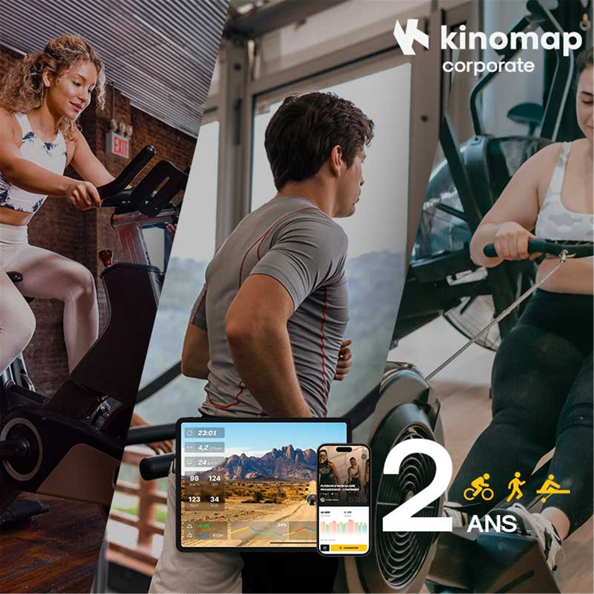 Abonnement 24 mois - Appareils Fitness & Cardio-training - KINOMAP- Clubs - Entreprises - Collectivités - Associations