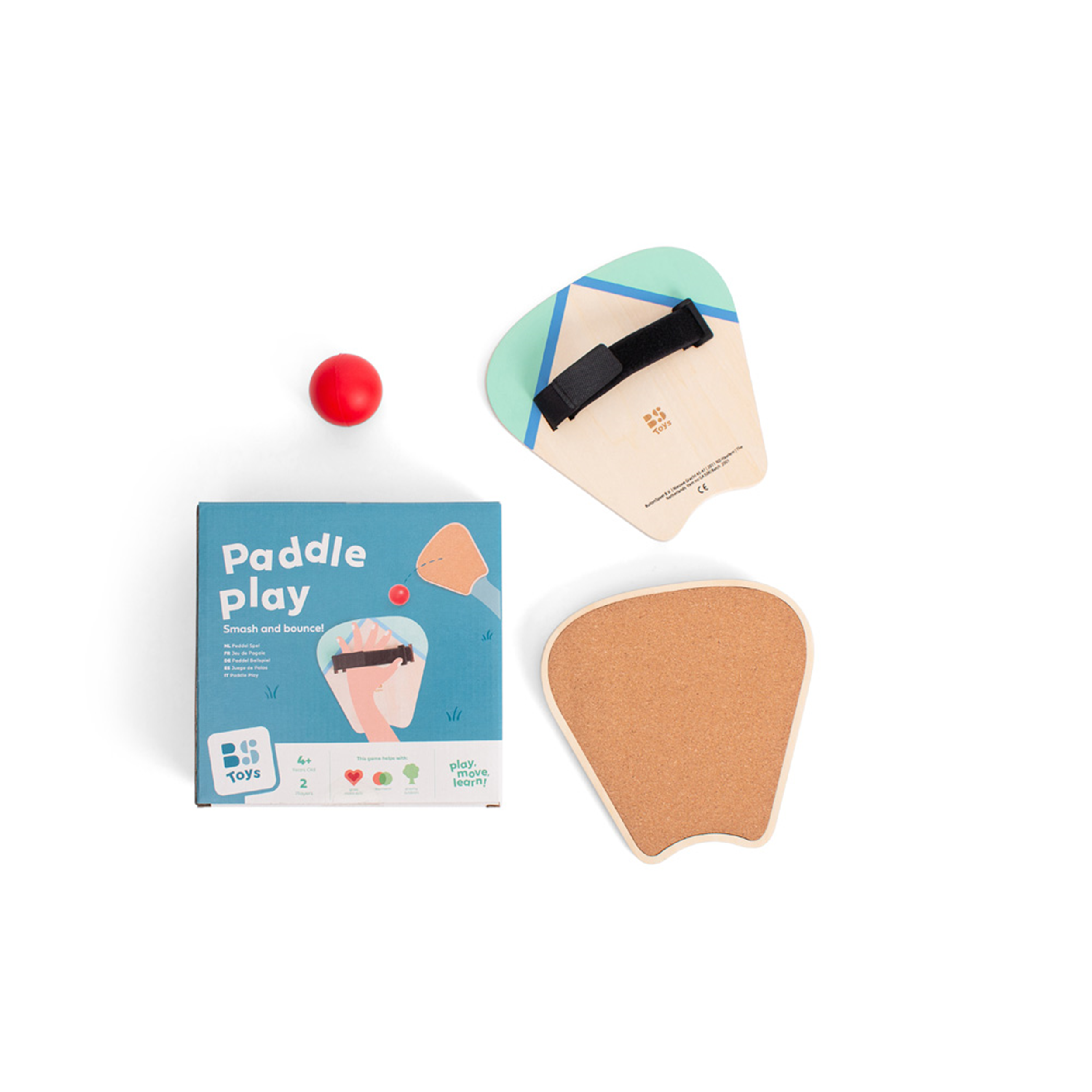 Jeu De Pagaies De Plage En Bois – Vert – Neuf