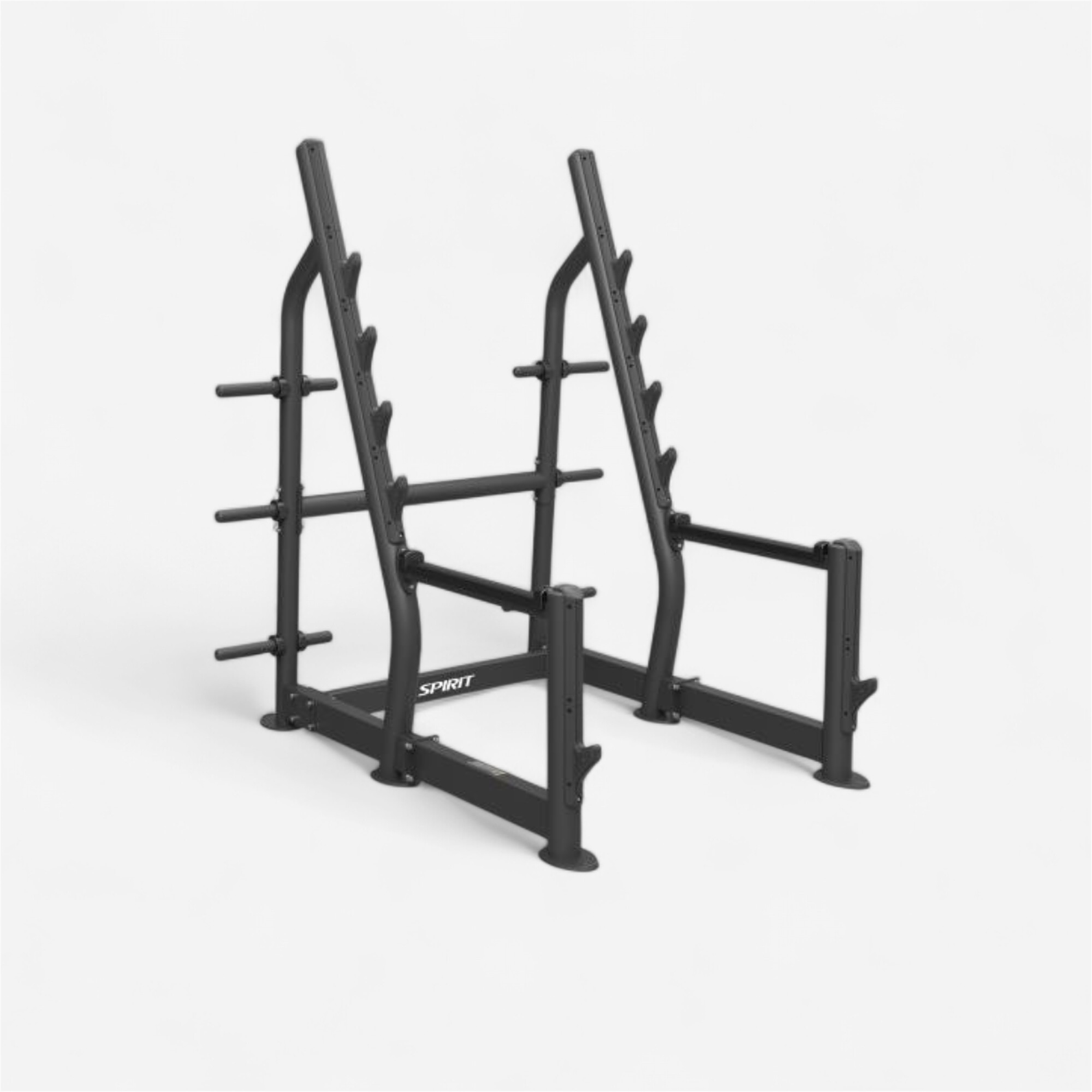 Rack à squat 4 niveaux - spirit sp-4207 noir - Appareils de Musculation - SPIRIT- Clubs - Entreprises - Collectivités - Associations