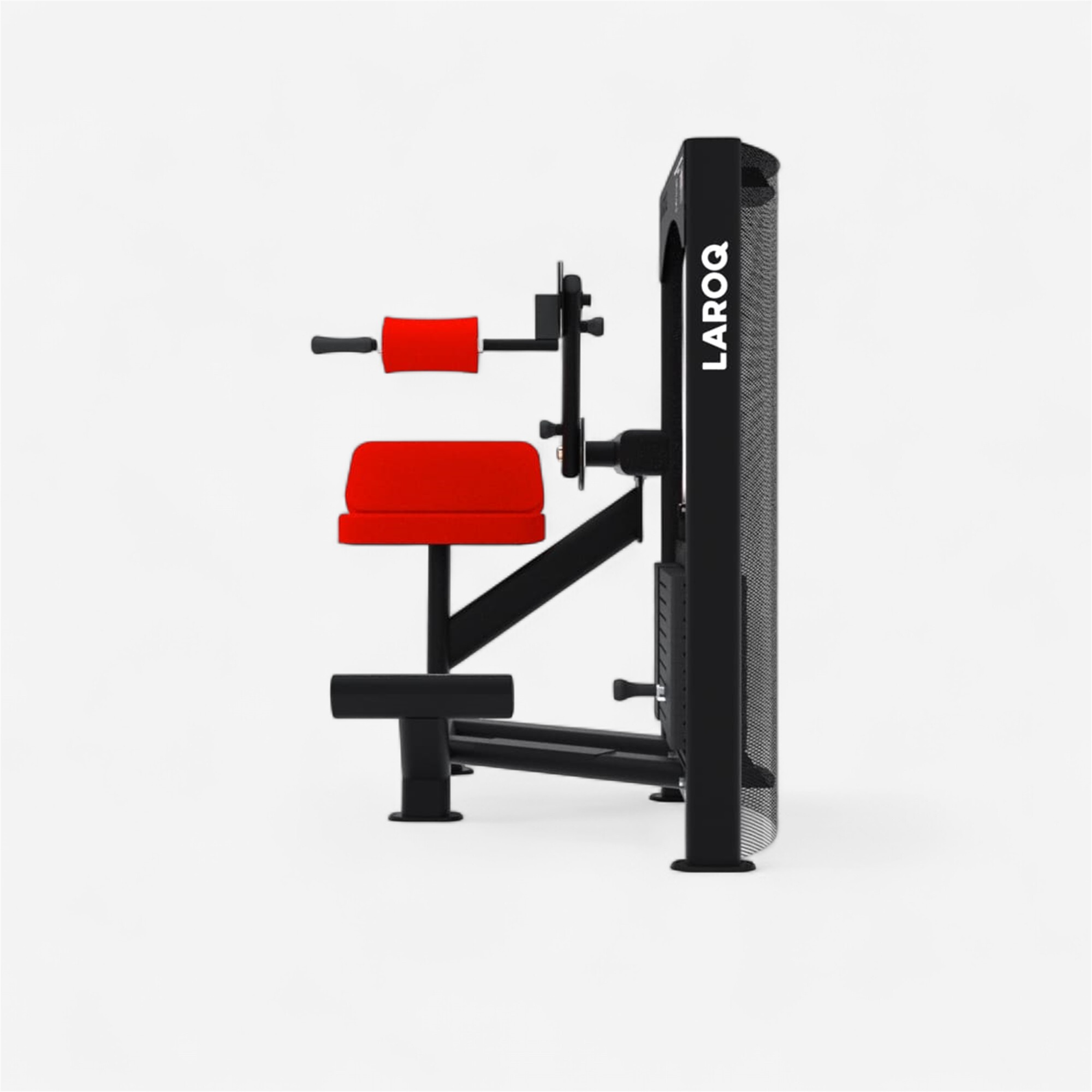 Machine abdominaux avec charge de 80kg - laroq nc39 rouge - Appareils de Musculation - LAROQ- Clubs - Entreprises - Collectivités - Associations