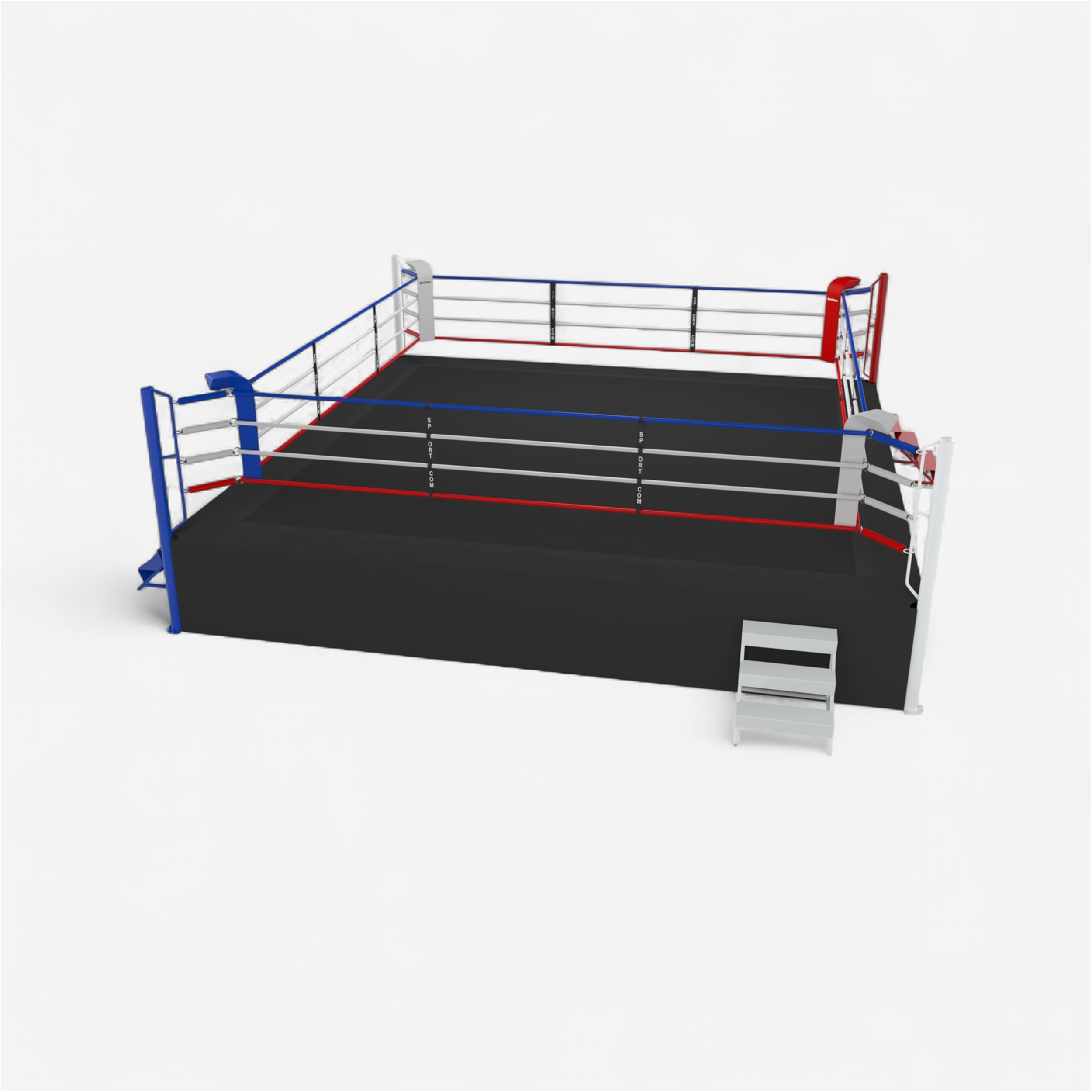Ring de boxe compétition sur podium 1m, 6m ext, 5m int - Boxe - SPORTCOM- Clubs - Entreprises - Collectivités - Associations