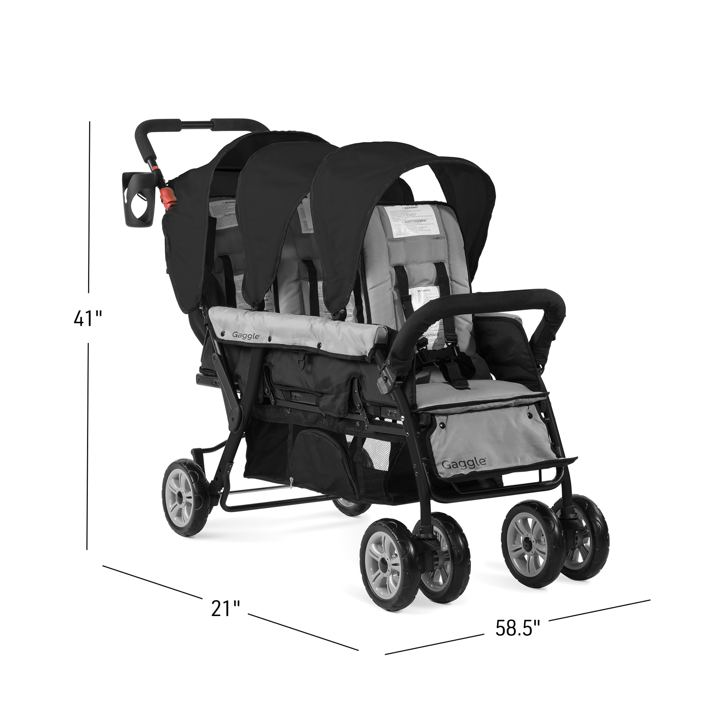 POUSSETTE TRIO GRIS pour les clubs et collectivites Decathlon Pro