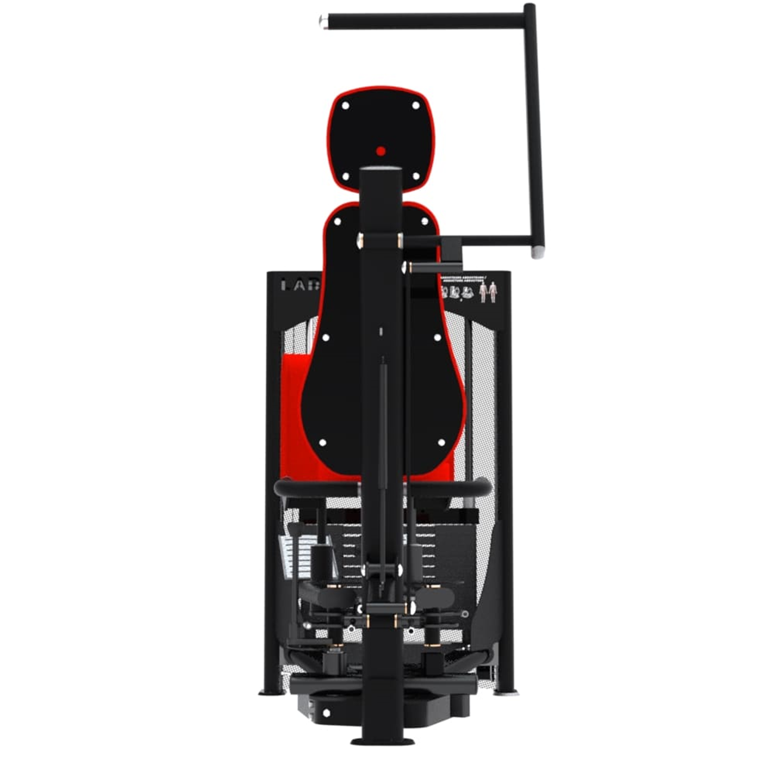 Appareil adducteurs / abducteurs avec charge de 100 kg - laroq nc19 rouge - Appareils de Musculation - LAROQ- Clubs - Entreprises - Collectivités - Associations