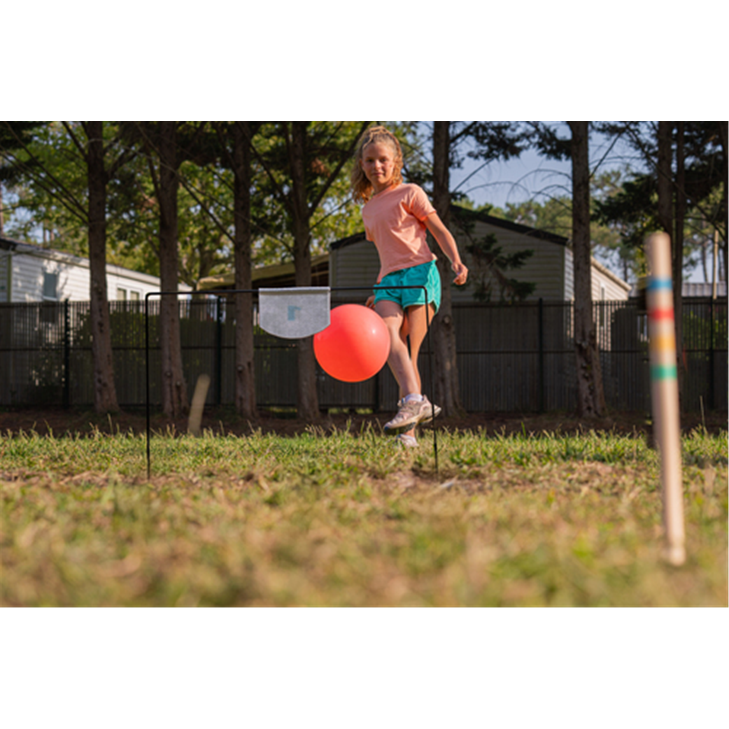 Jeu de croquet football extérieur avec arceaux géants - bs toys - BS TOYS
