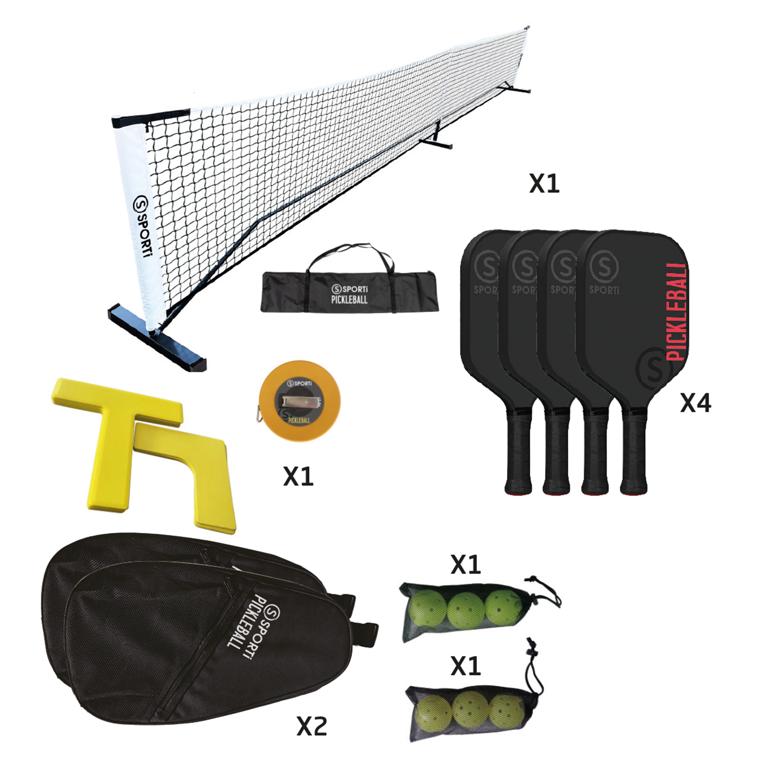 Kit complet pickleball - fibre de verre - Pickleball - SPORTIFRANCE- Clubs - Entreprises - Collectivités - Associations