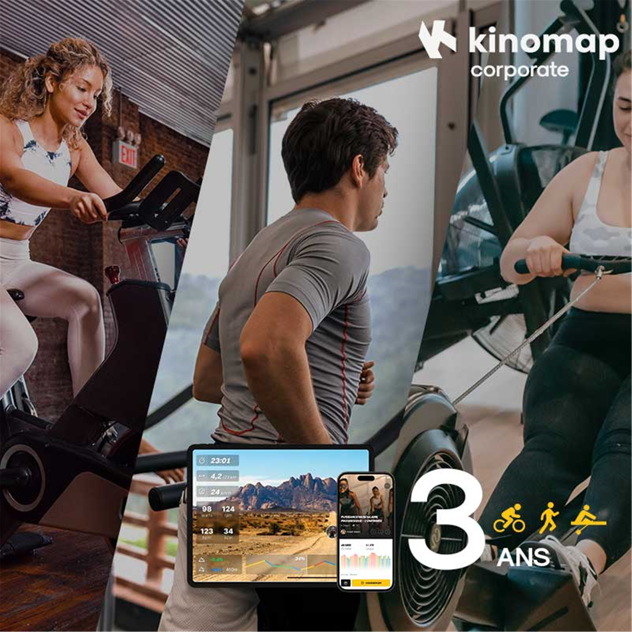 Abonnement 36 mois - Appareils Fitness & Cardio-training - KINOMAP- Clubs - Entreprises - Collectivités - Associations