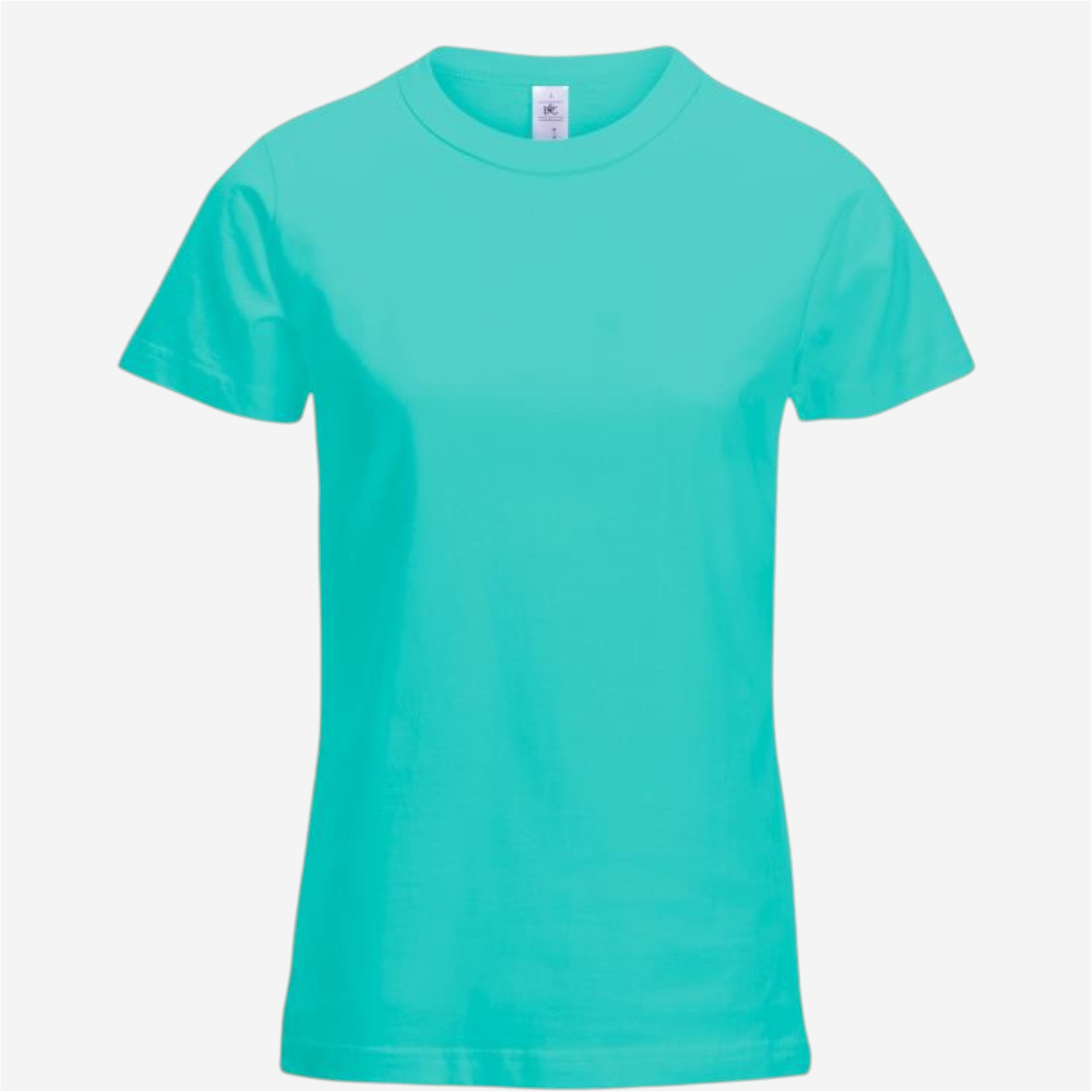 Tee shirt manches courtes femme b&c - 150 bleu turquoise - Vêtements de sport et accessoires - Tee-shirts et polos - B&c-Decathlon PRO - Clubs -