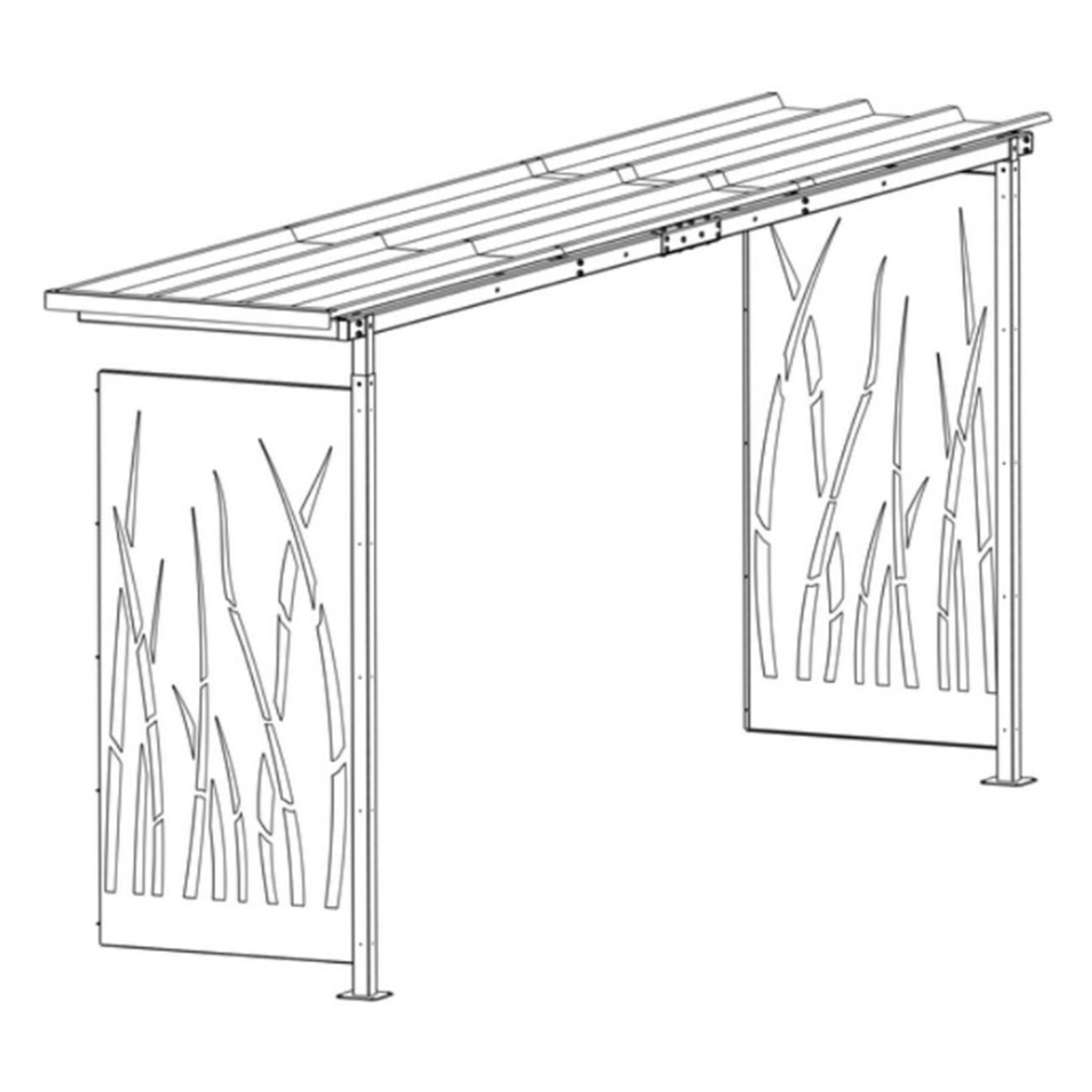 Extension abri cubique toiture basse - Mobiliers urbains vélos - MOTTEZ- Clubs - Entreprises - Collectivités - Associations