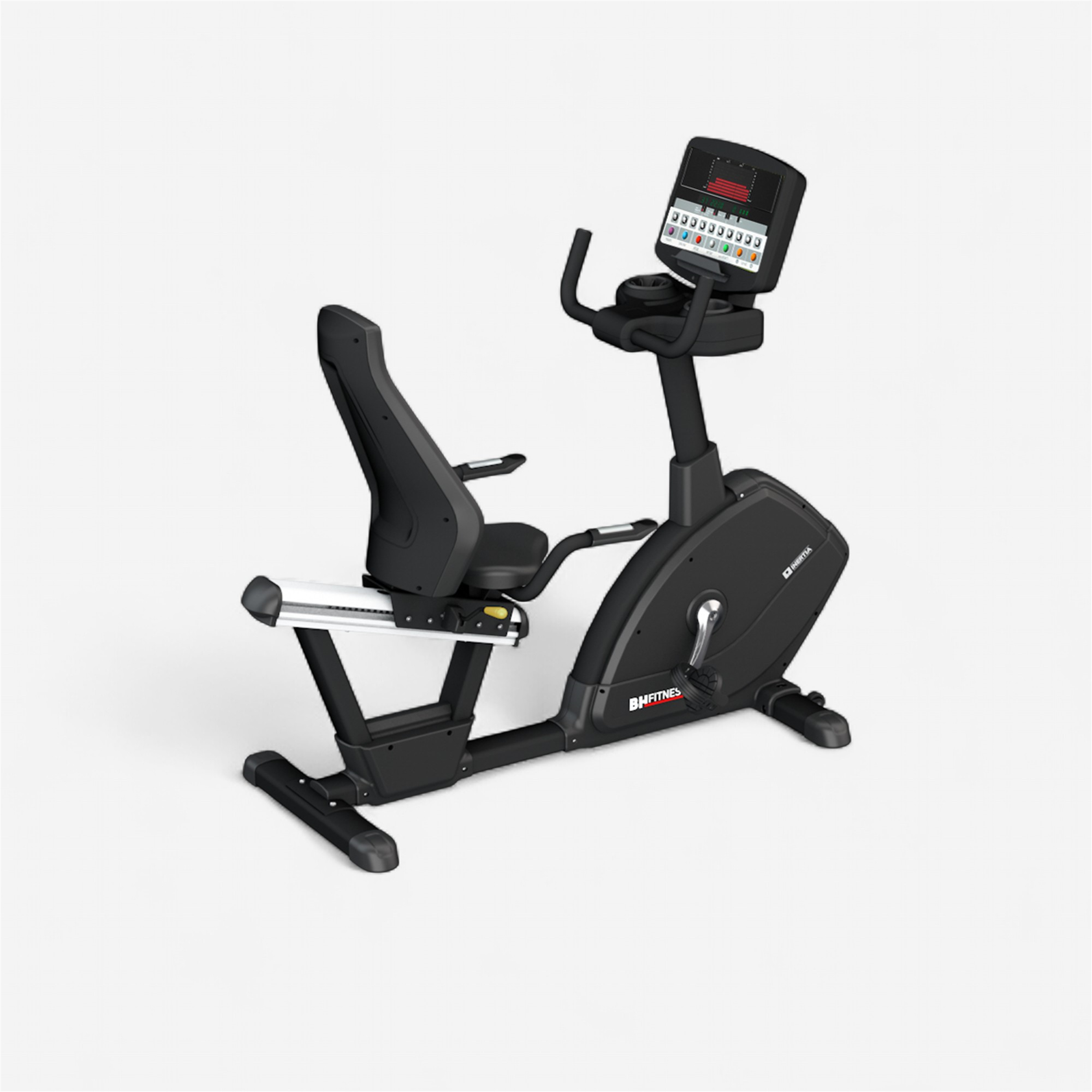 Velo semi-allongé Bh Fitness Inertia H775 Led pour les clubs et