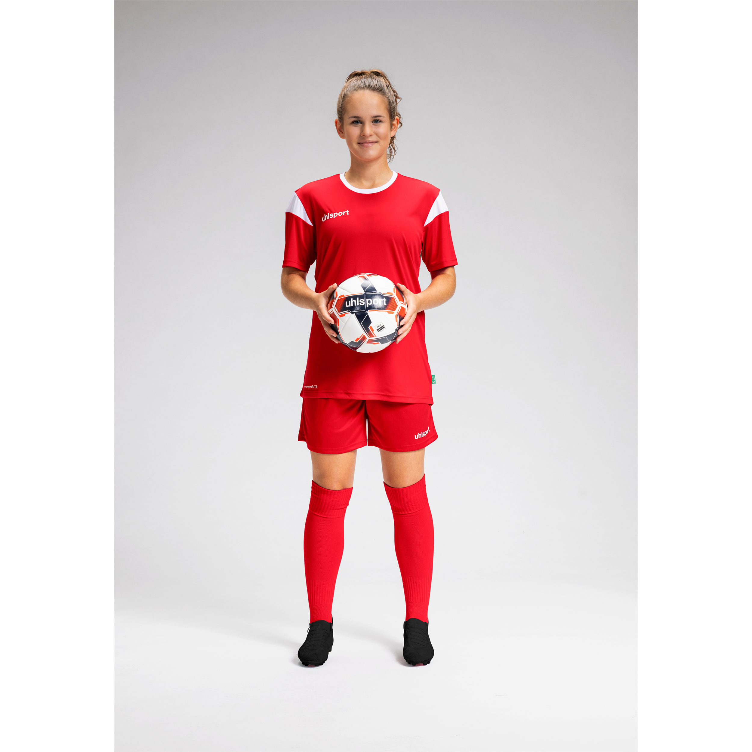 Maillot De Foot Vintage Uhlsport - Taille L - Rouge Et Blanc - Années 80/90