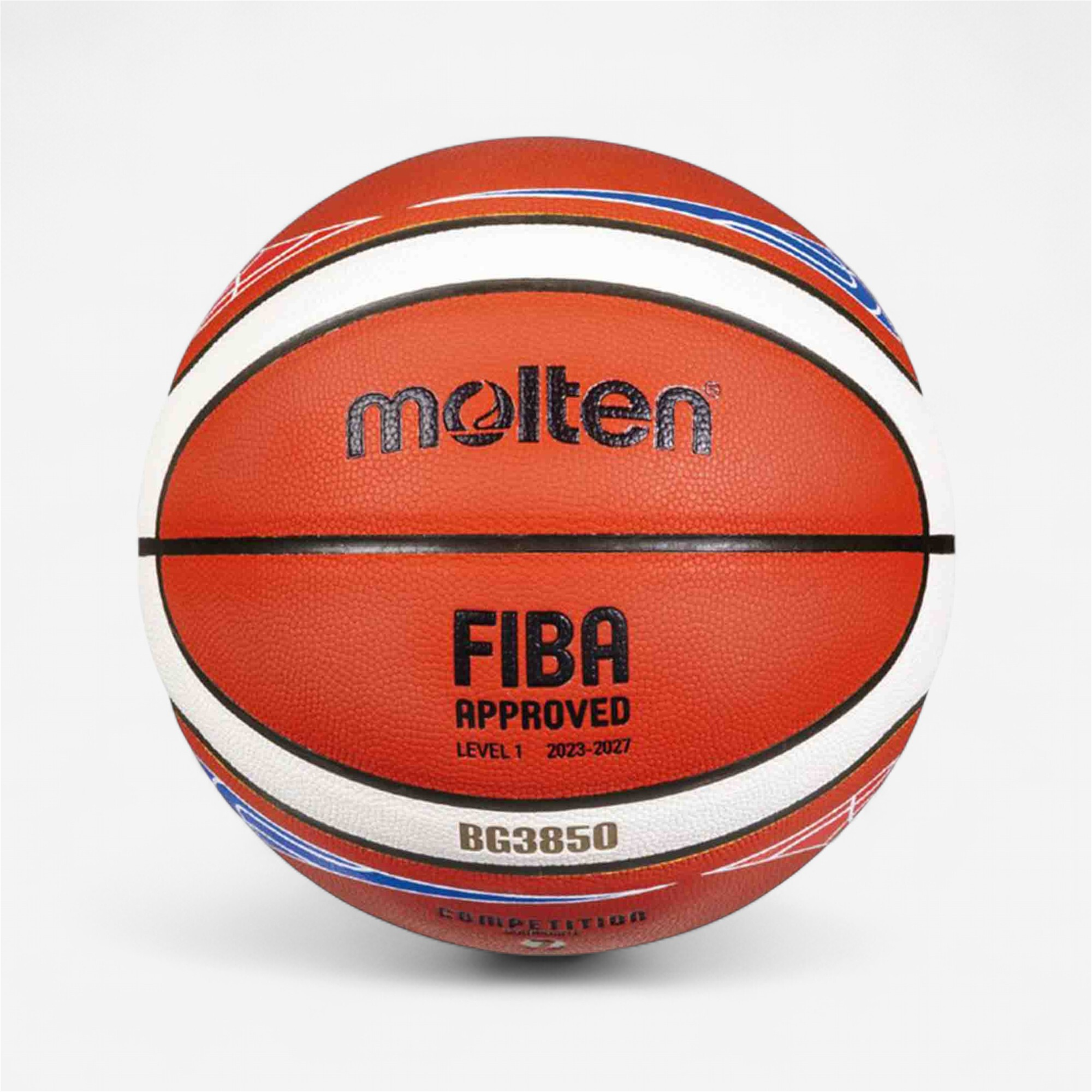 Ballon de basket taille Molten Bg3850 Ffbb Orange Blanc pour