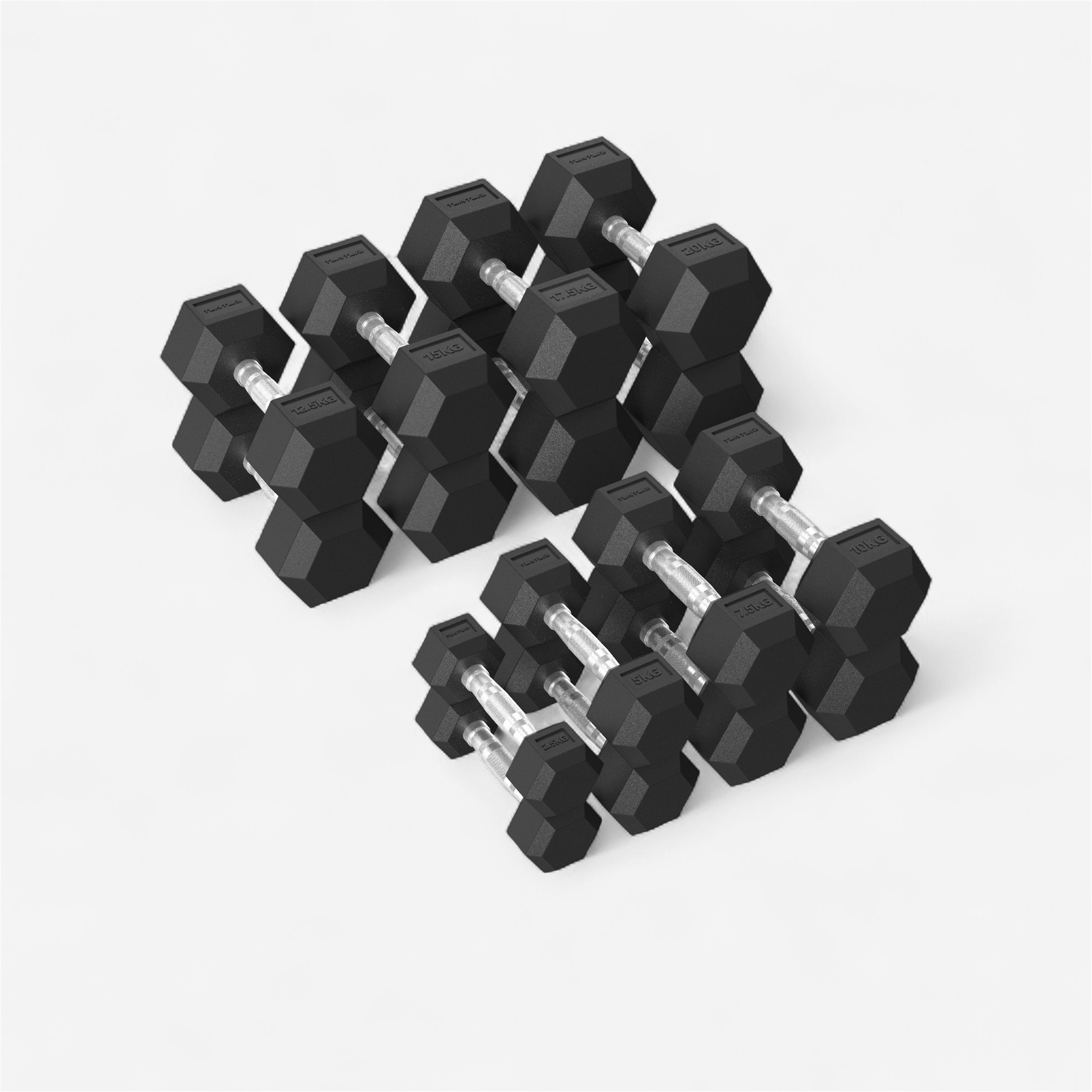 Set haltères musculation 2,5-20 kg + rack - tunturi - TUNTURI