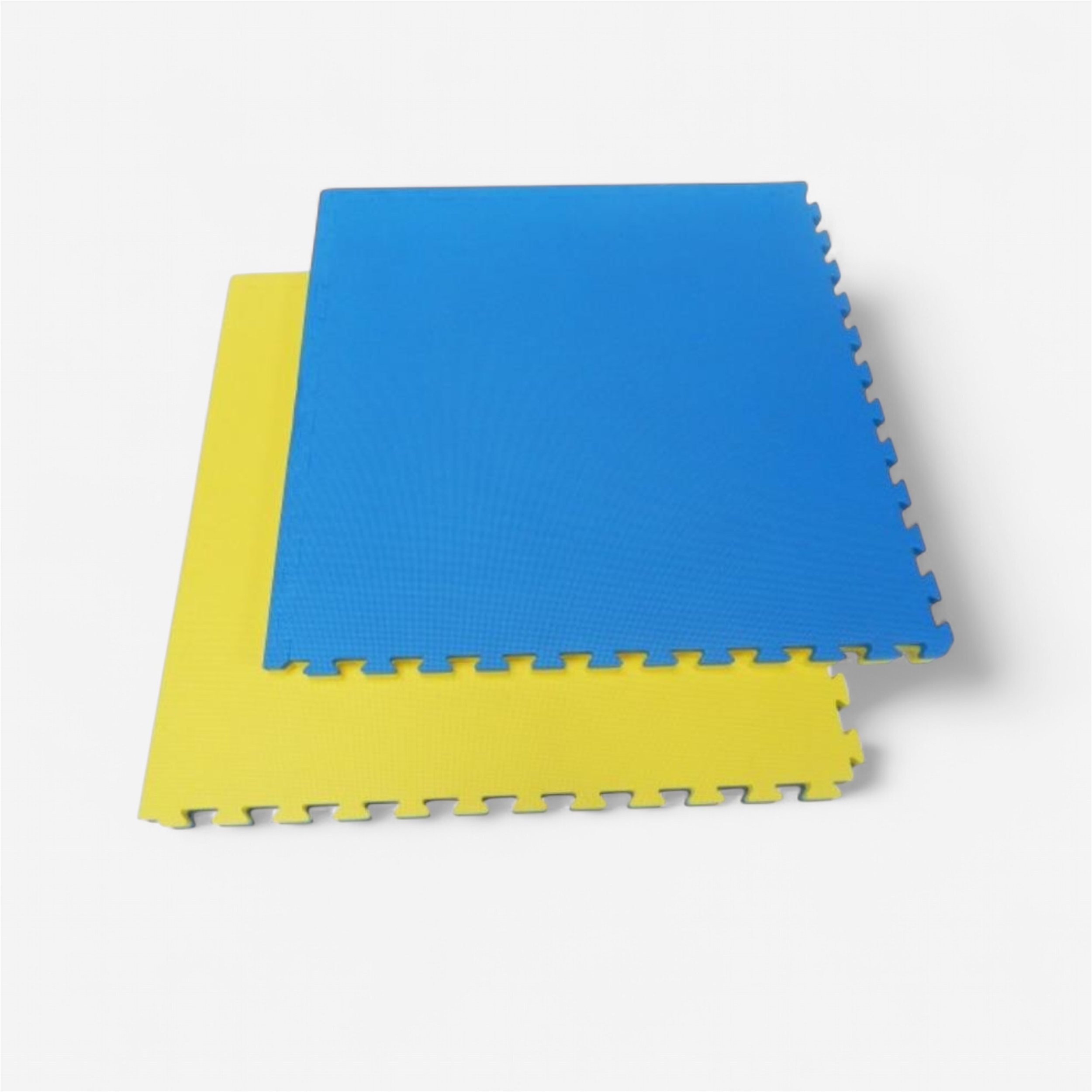 Lot 10 tapis puzzles 4cm bleu/jaune - Karaté et Taekwondo - SPORTCOM- Clubs - Entreprises - Collectivités - Associations