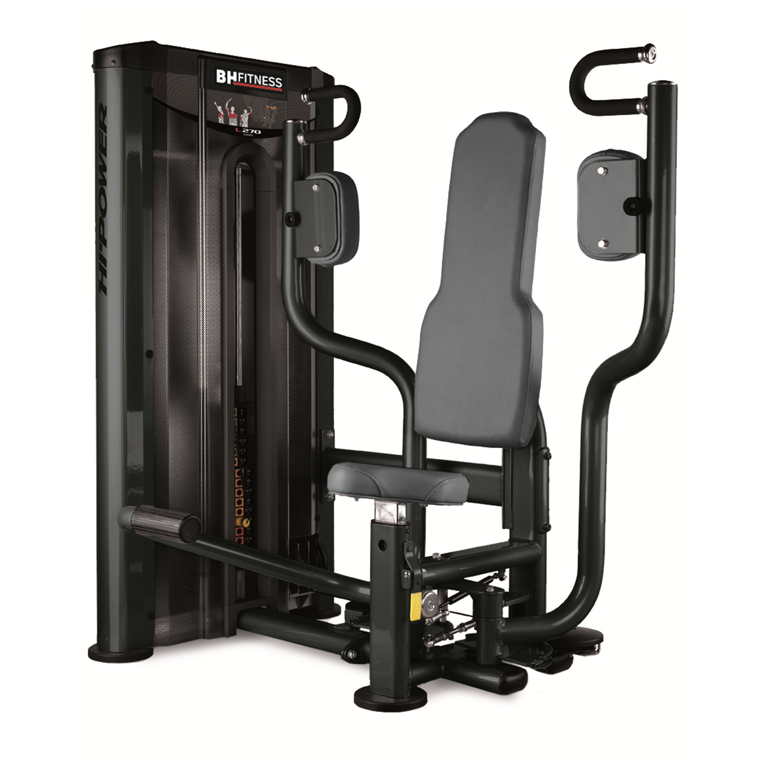 Machine de musculation pectoraux assis - bh fitness butterfly l270 noir - Appareils de Musculation - BH FITNESS- Clubs - Entreprises - Collectivités - Associations