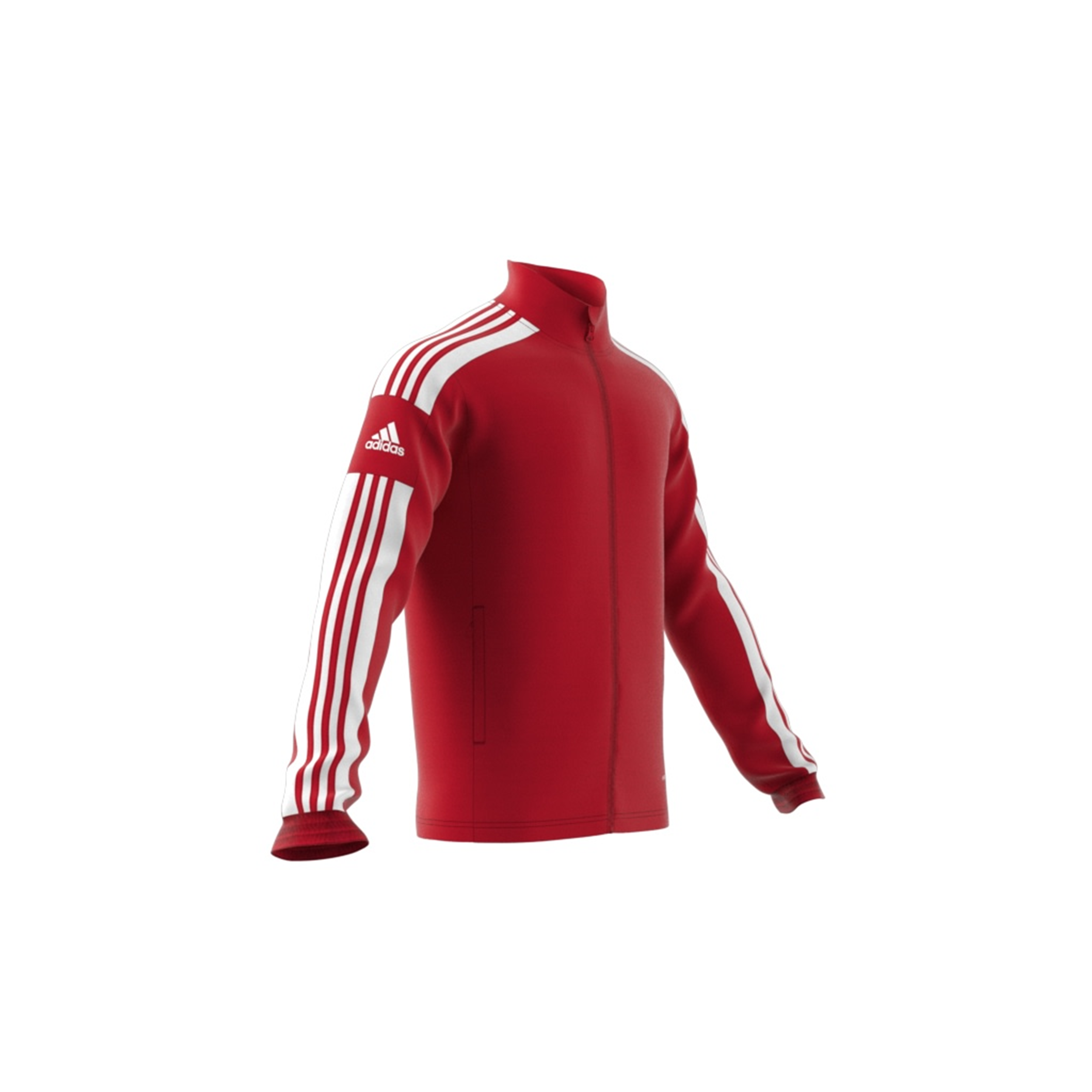 VESTE TRAINING ADIDAS SQUADRA ADULTE ROUGE BLANC pour les clubs et collectivites Decathlon Pro