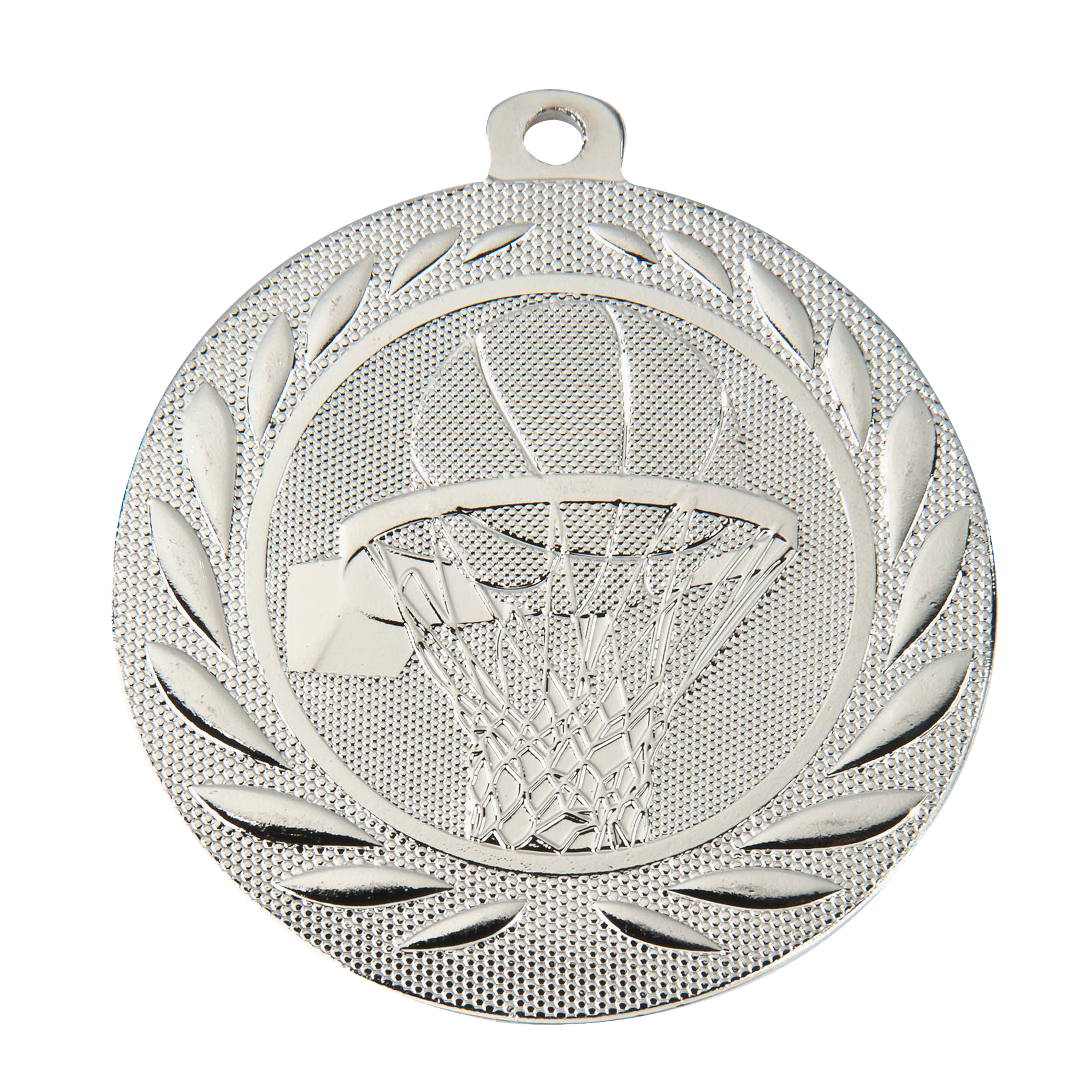 Medaille basketball argent 50 mm - Récompenses - Biemans- Clubs - Entreprises - Collectivités - Associations