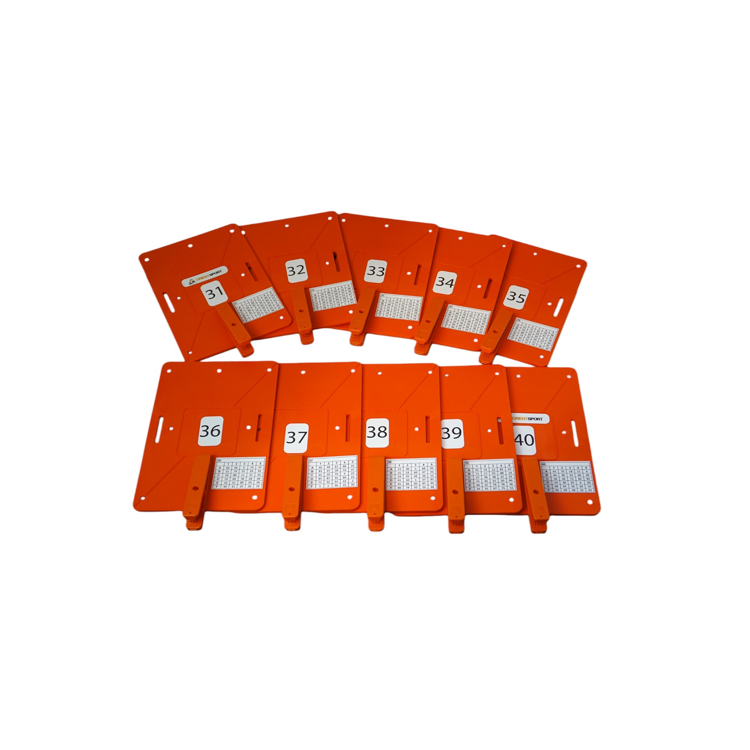 TOPEN Balises D'Entraînement 15x15cm - Lot De 10 | Orange/Blanc Pour Sport, Soccer, Pratique