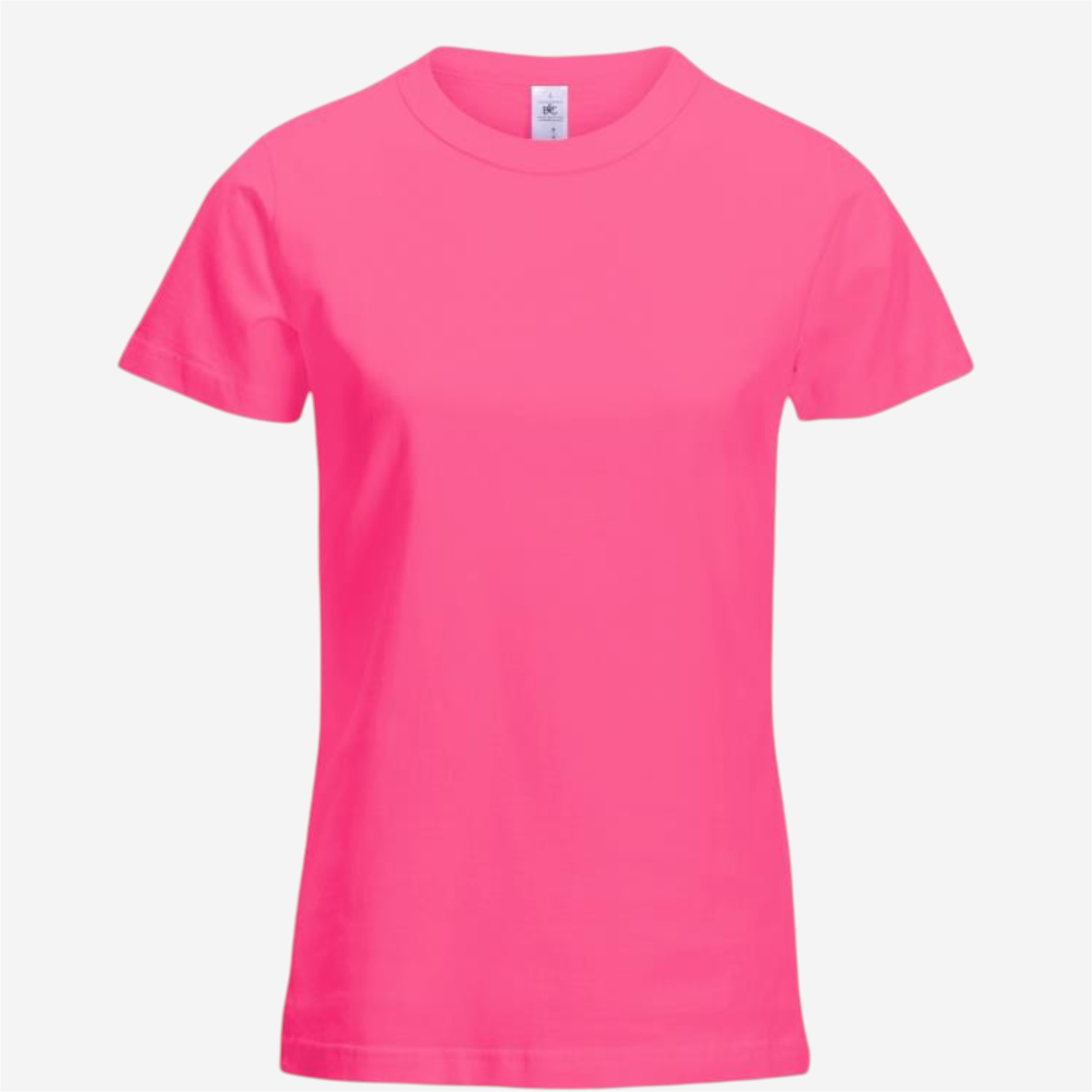 Tee shirt manches courtes femme b&c - 150 rose fuchsia - Vêtements de sport et accessoires - Tee-shirts et polos - B&c-Decathlon PRO - Clubs -