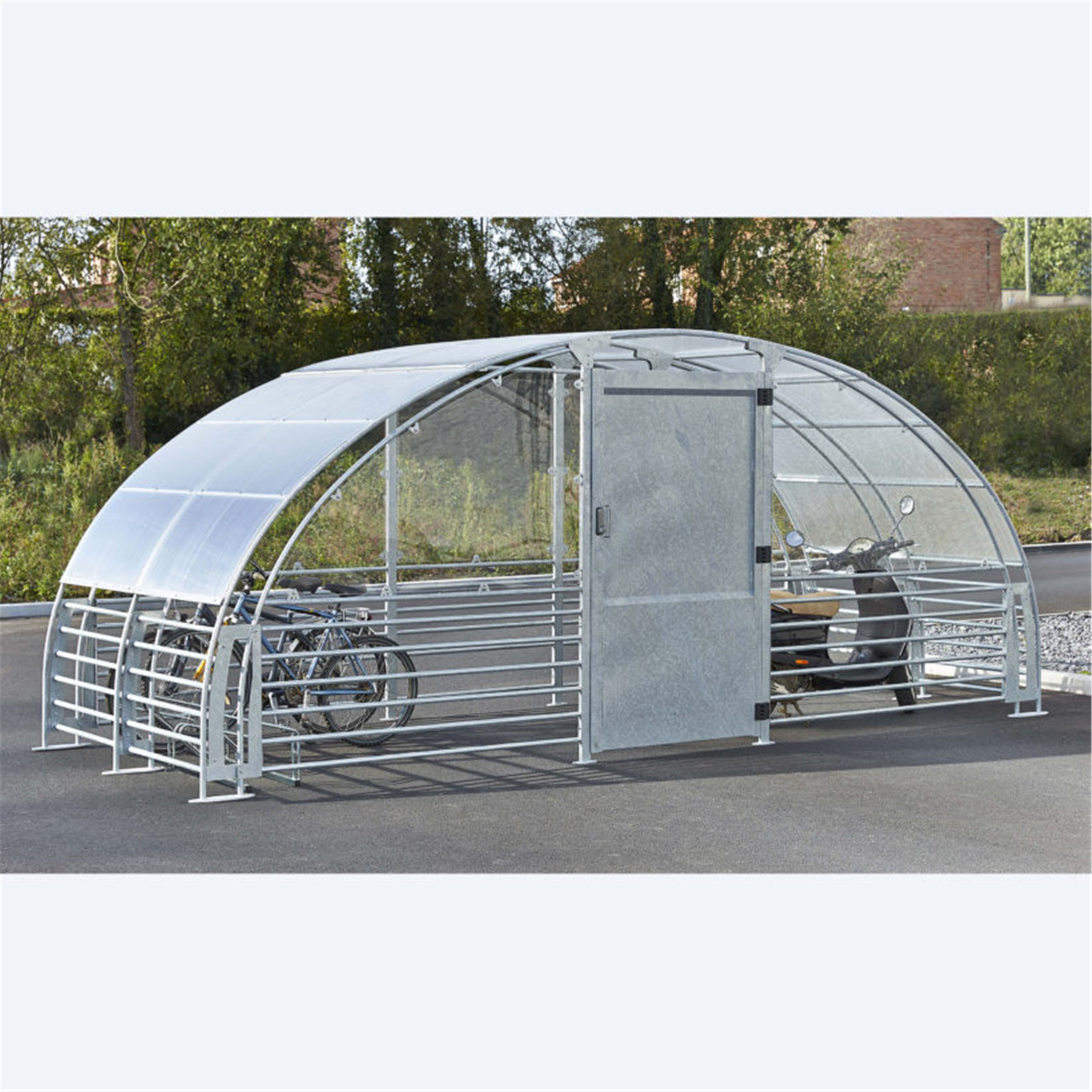 Abri fermé 12 vélos avec digicode - Mobiliers urbains vélos - MOTTEZ- Clubs - Entreprises - Collectivités - Associations