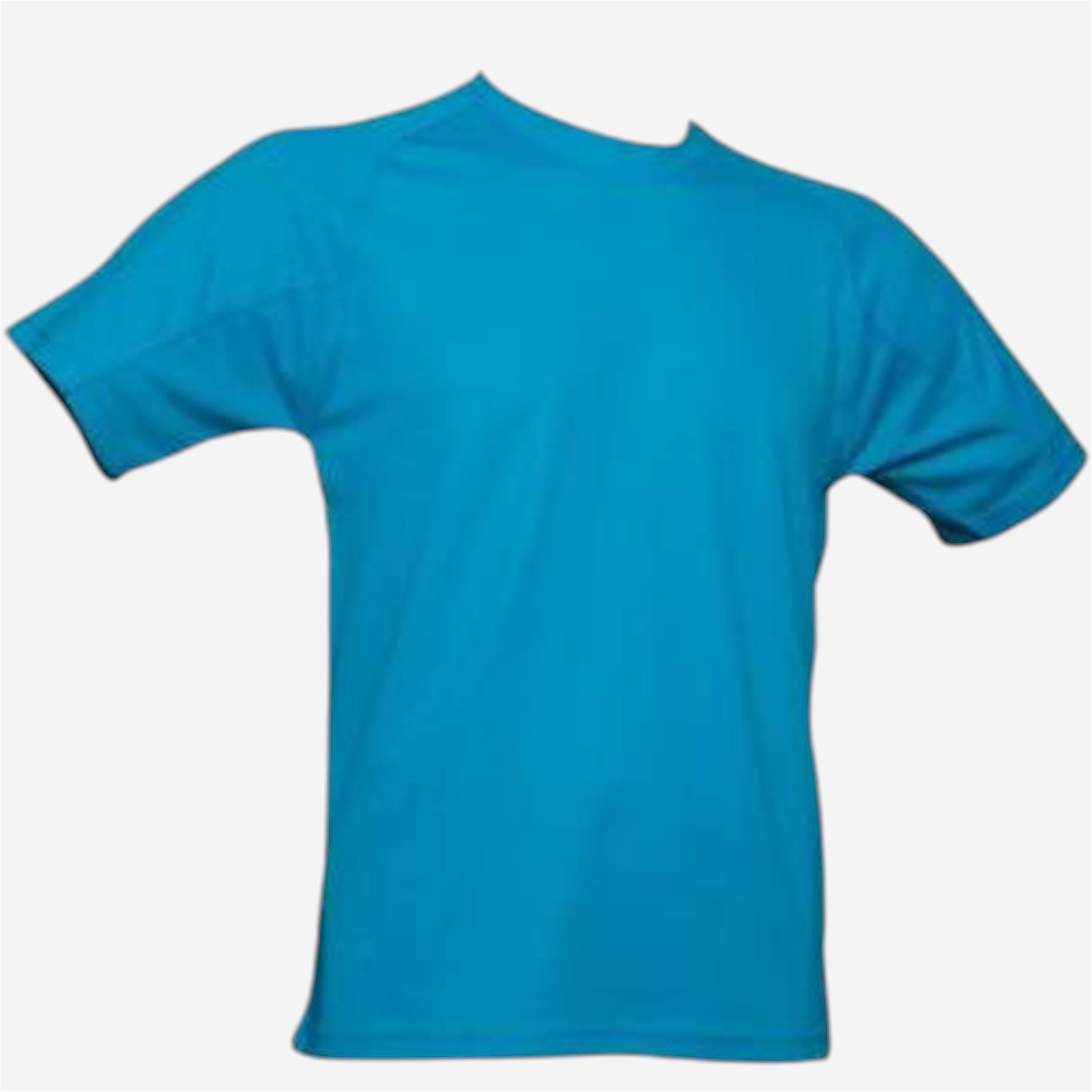 T-shirt Homme Coton Bleu Aqua – Motif Rafale Aéronautique, Manches Courtes, Taille M Regular