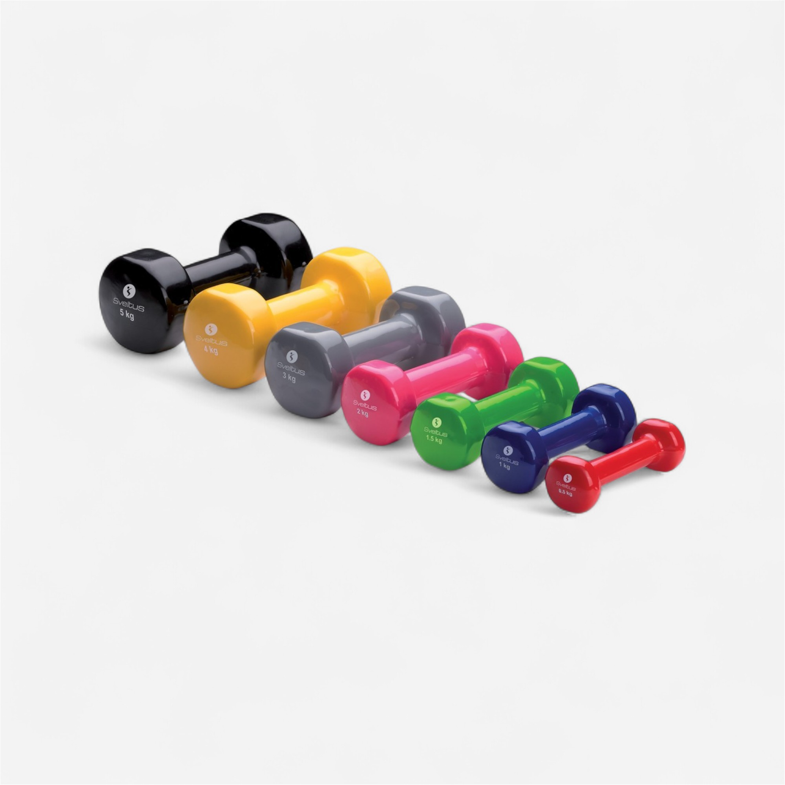 Halteres pvc sveltus 2*5 kg - Pilates - Sveltus- Clubs - Entreprises - Collectivités - Associations